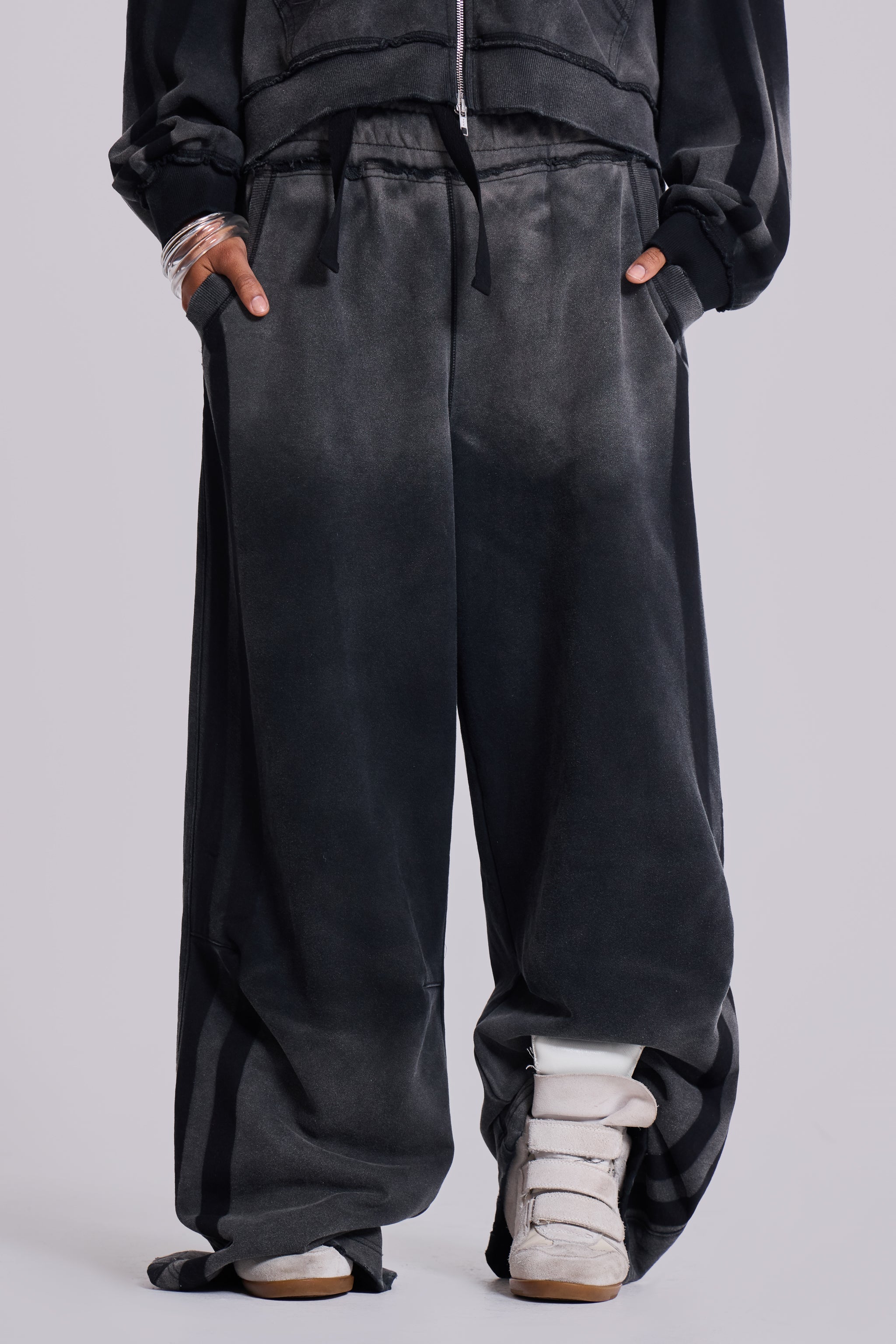 Grey Sporty Baggy Monster Joggers