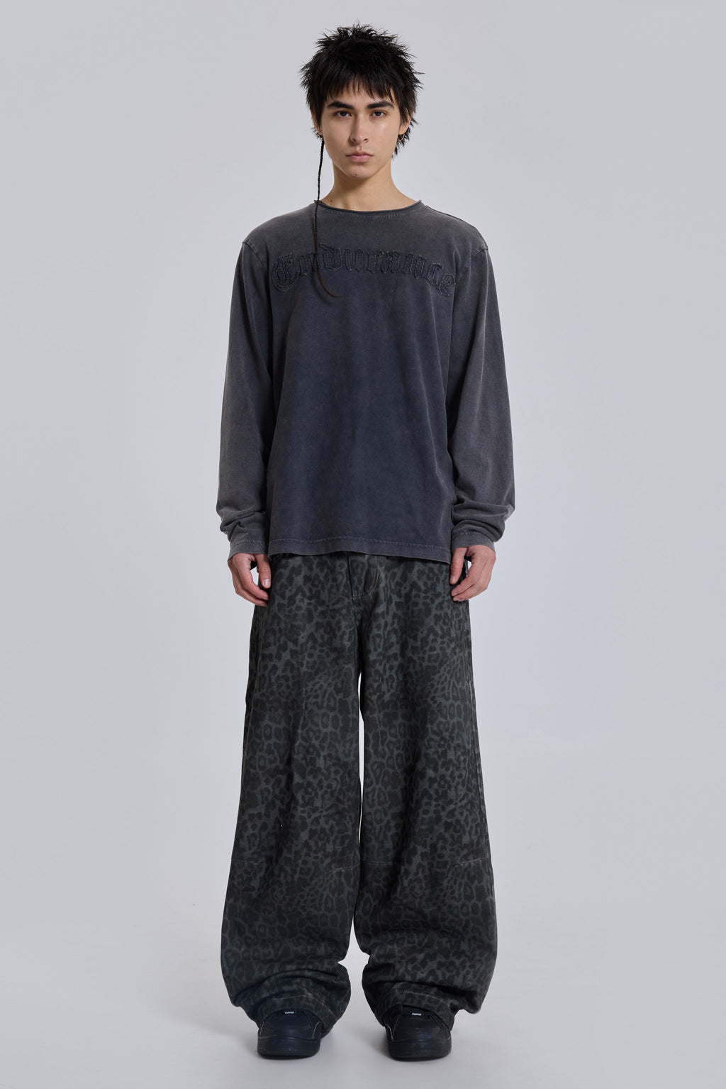 Charcoal Leopard Fade Colossus Jeans