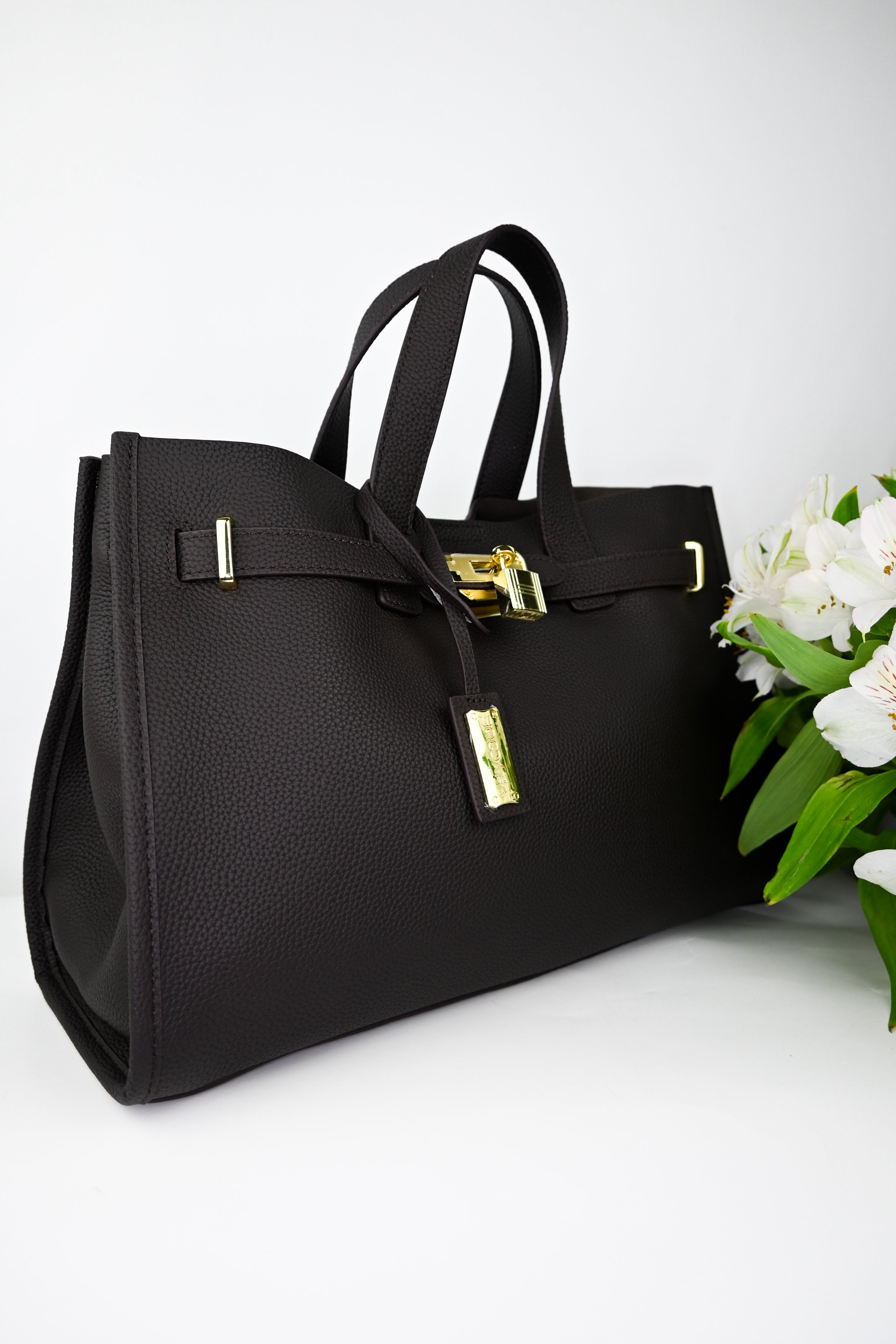 Bogdana Urban Luxe Tote with Gold Hardware & Adjustable Strap – Women’s Shoulder Bag