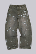 Painted Khaki Ripstop Carpenter Jeans