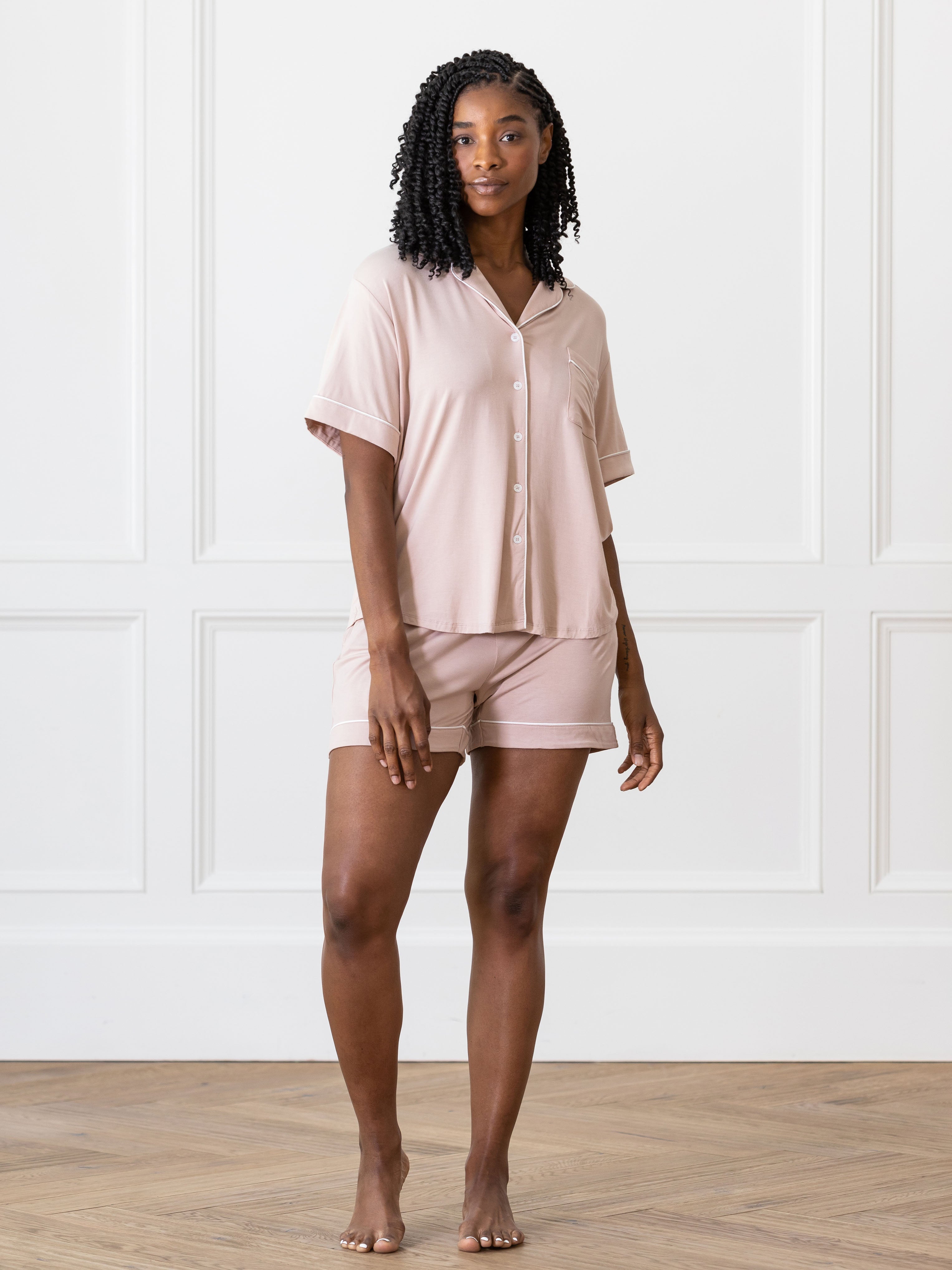 Women's Bamboo Stretch-Knit Short Sleeve Pajama Top - Last Chance