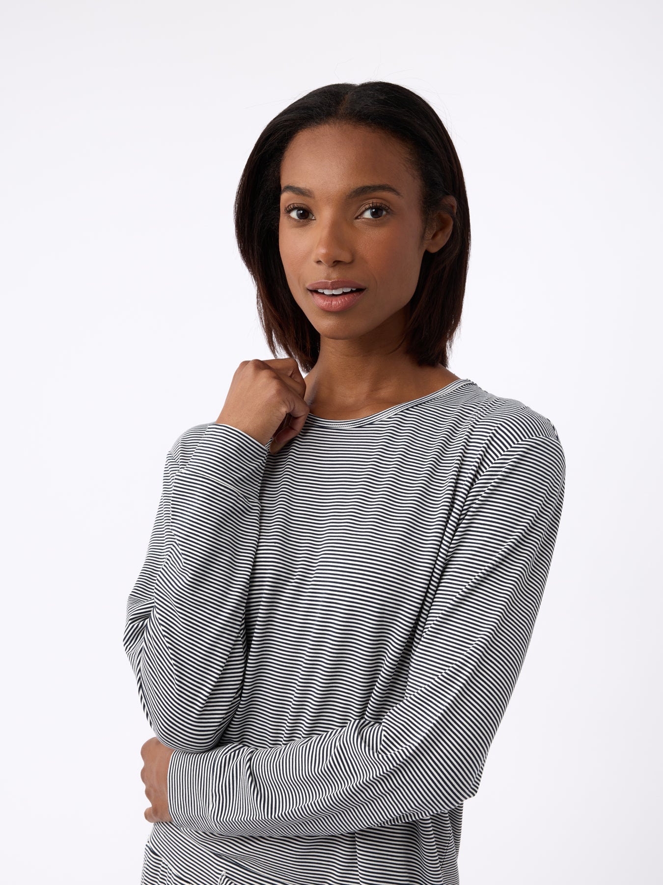 Women's Bamboo Stretch-Knit Long Sleeve Lounge Tee