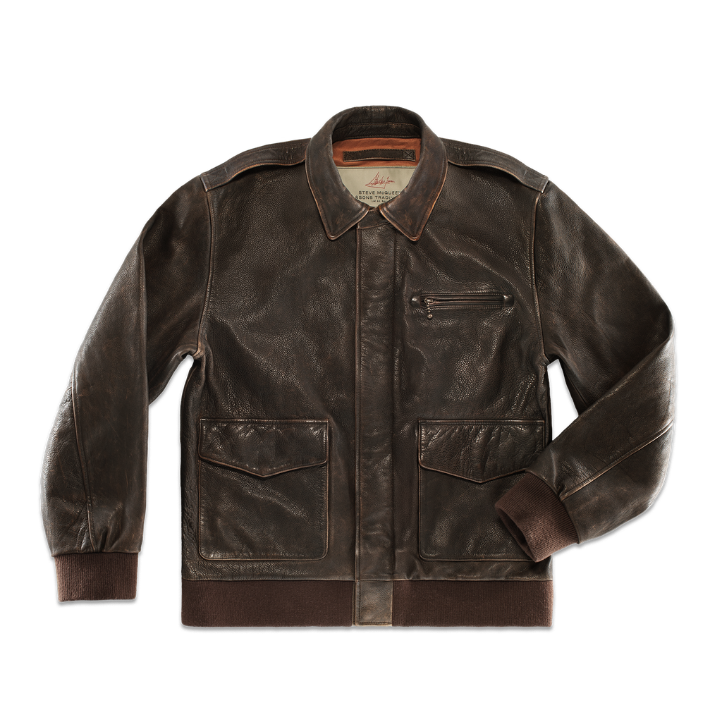 McQueen A2 Leather Jacket Brown