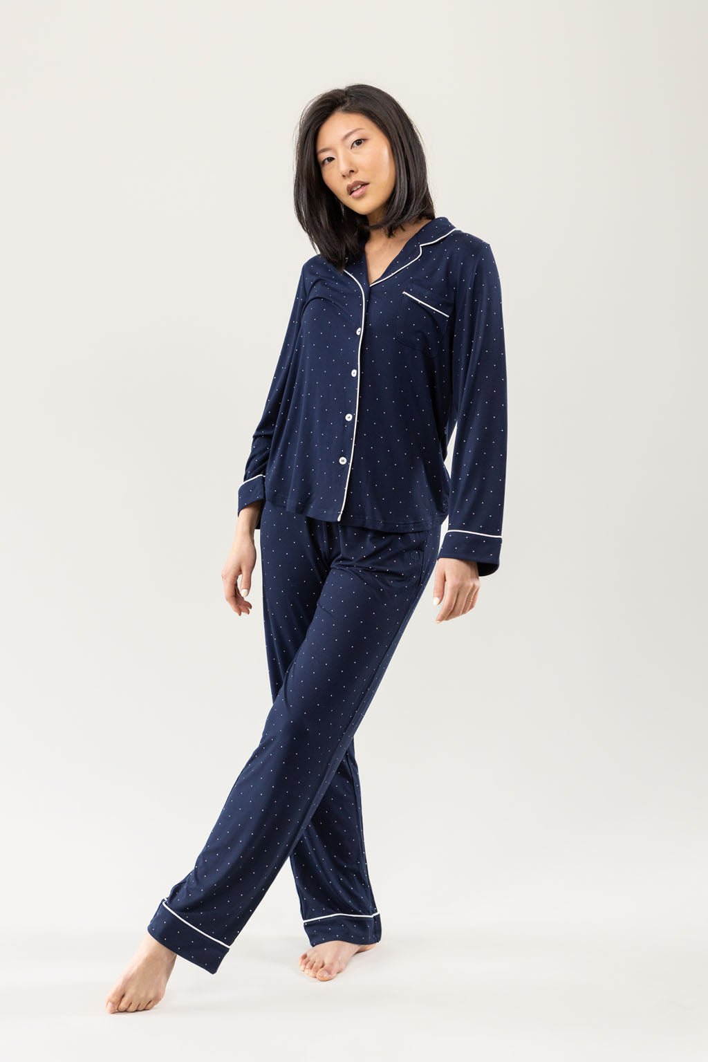 Women's Bamboo Stretch-Knit Long Sleeve Pajama Top - Last Chance