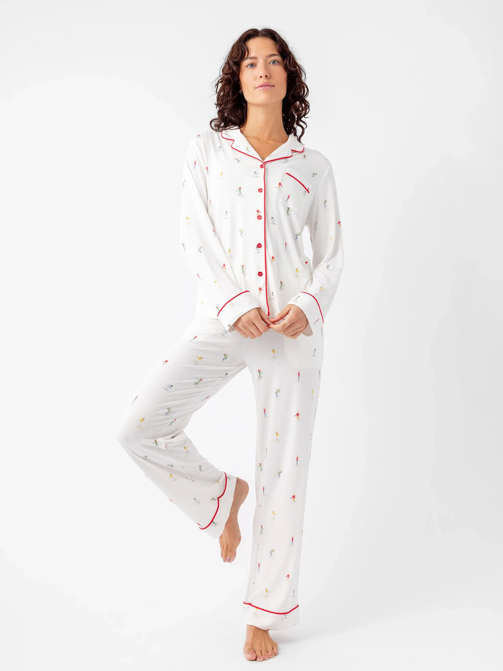 Women's Bamboo Stretch-Knit Long Sleeve Pajama Top - Last Chance