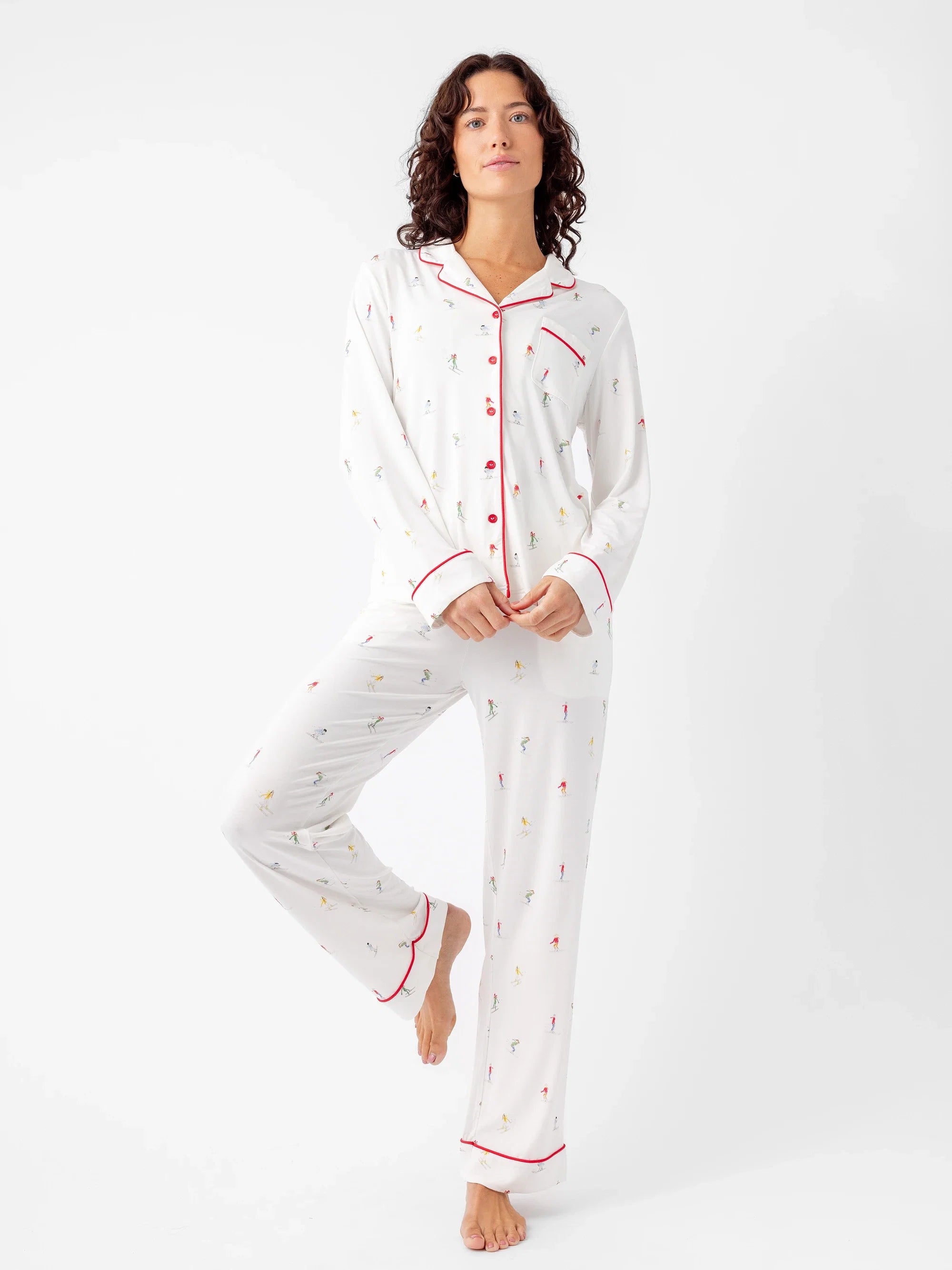 Women's Bamboo Stretch-Knit Long Sleeve Pajama Top - Last Chance