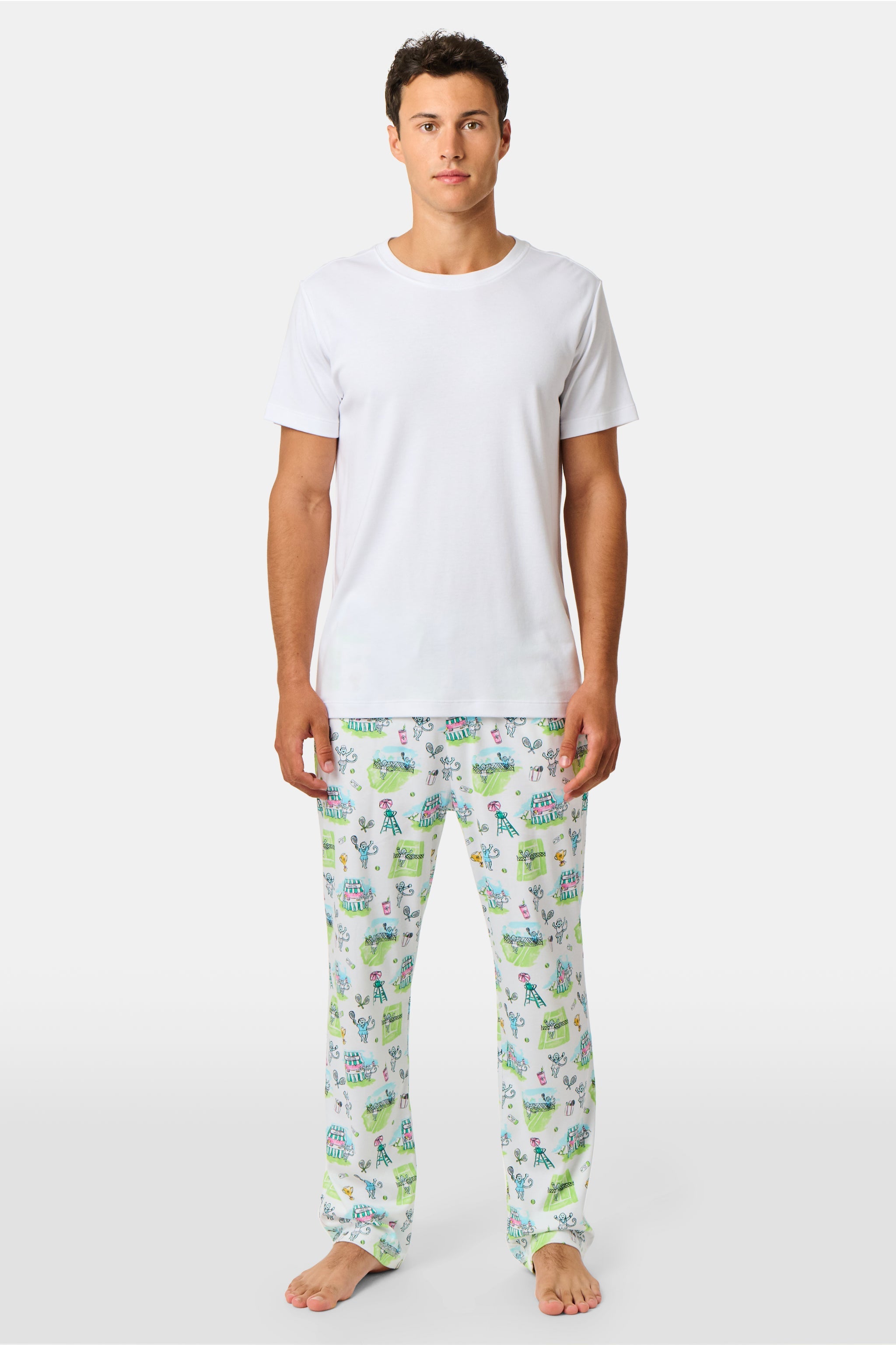 Mens Game, Set, Monkey Troy Pajamas