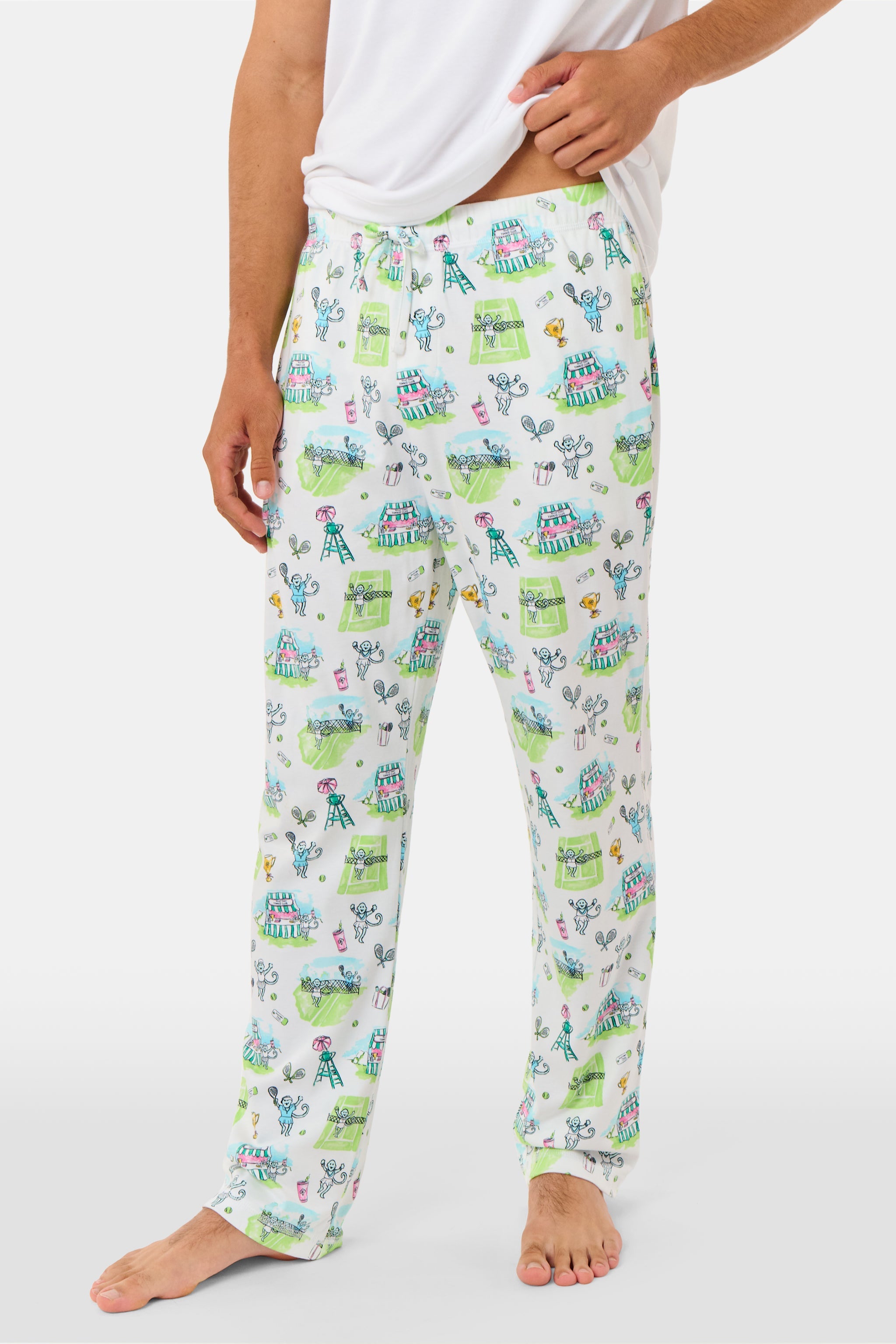 Mens Game, Set, Monkey Troy Pajamas