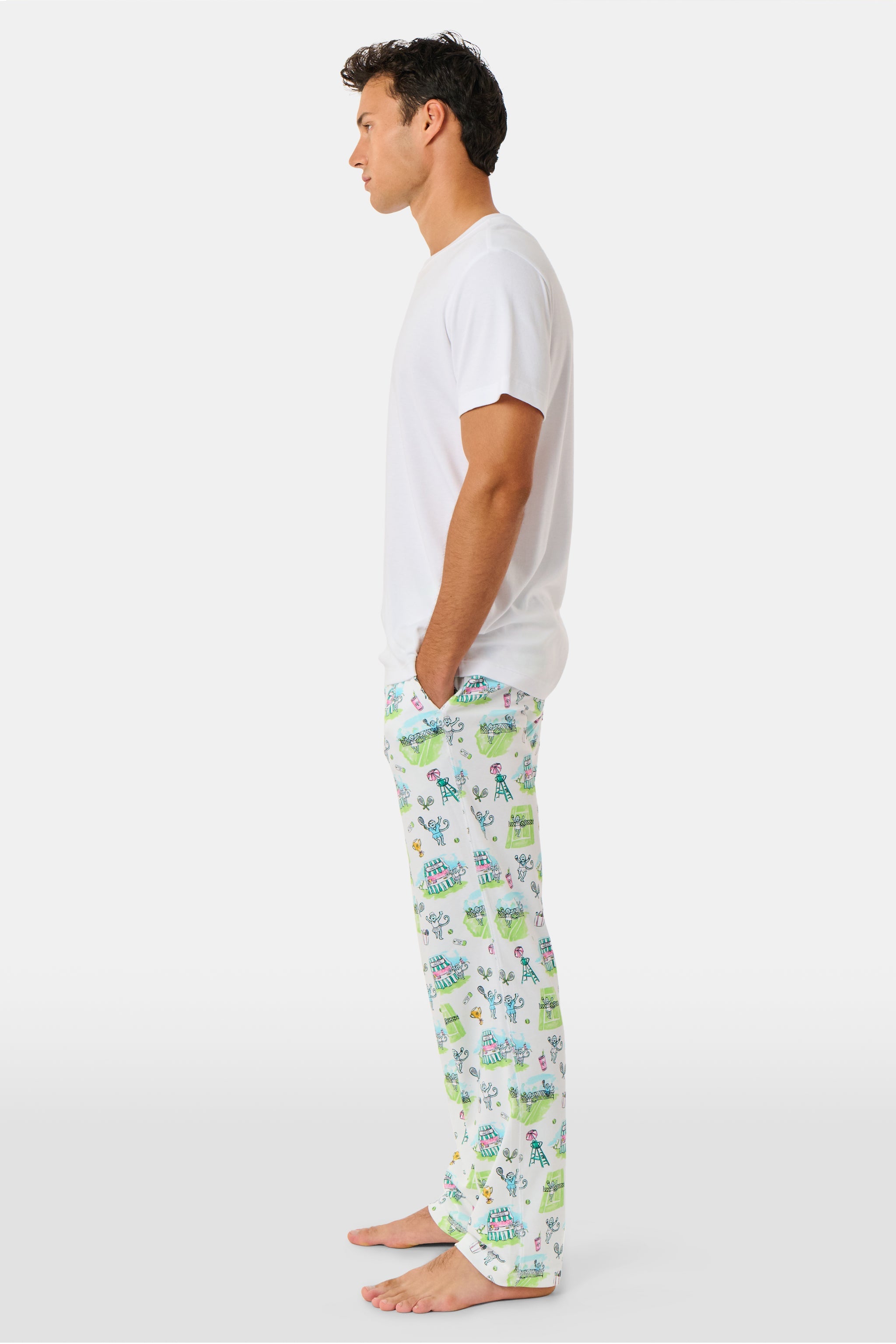Mens Game, Set, Monkey Troy Pajamas