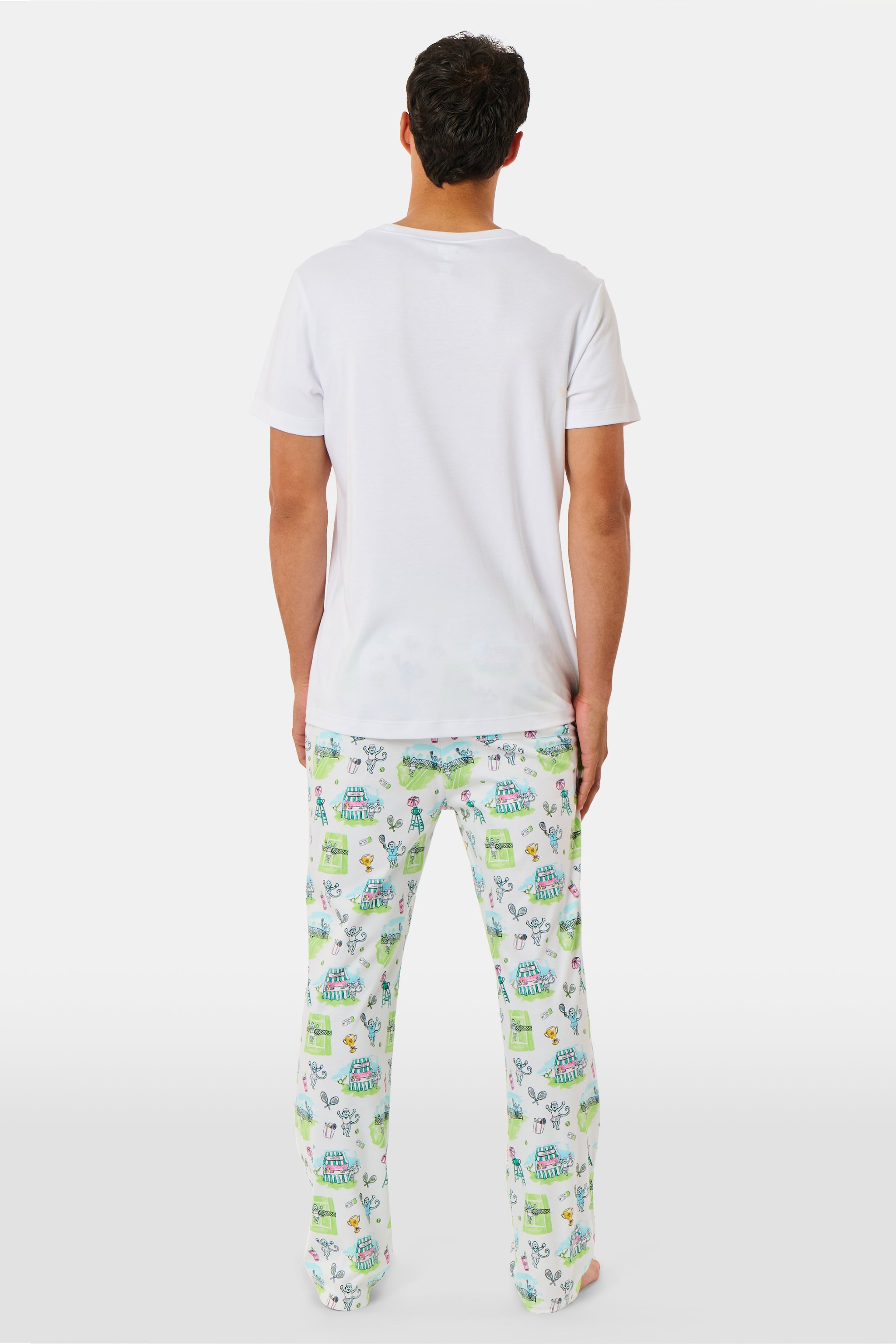 Mens Game, Set, Monkey Troy Pajamas