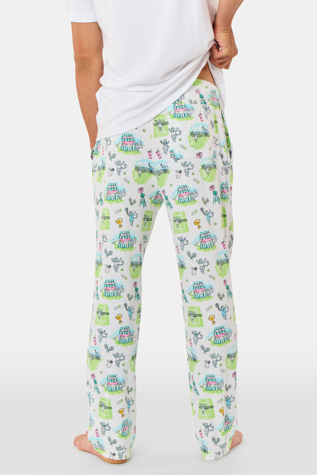 Mens Game, Set, Monkey Troy Pajamas