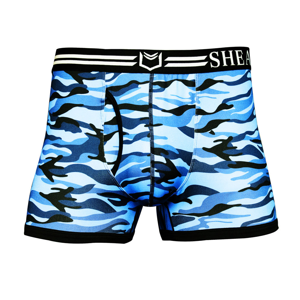 SHEATH 2.1 Polyester Camo Men's Pouch Trunk 3"