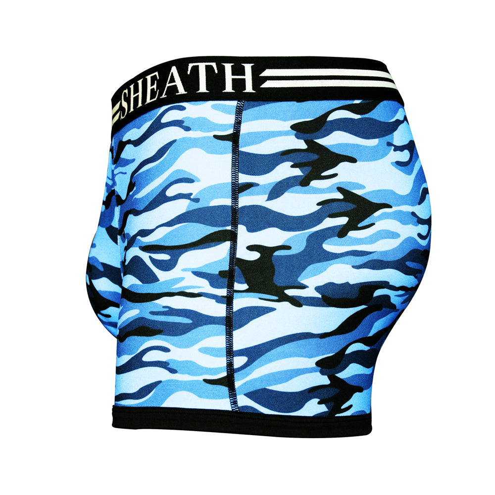 SHEATH 2.1 Polyester Camo Men's Pouch Trunk 3" (4 Pack)
