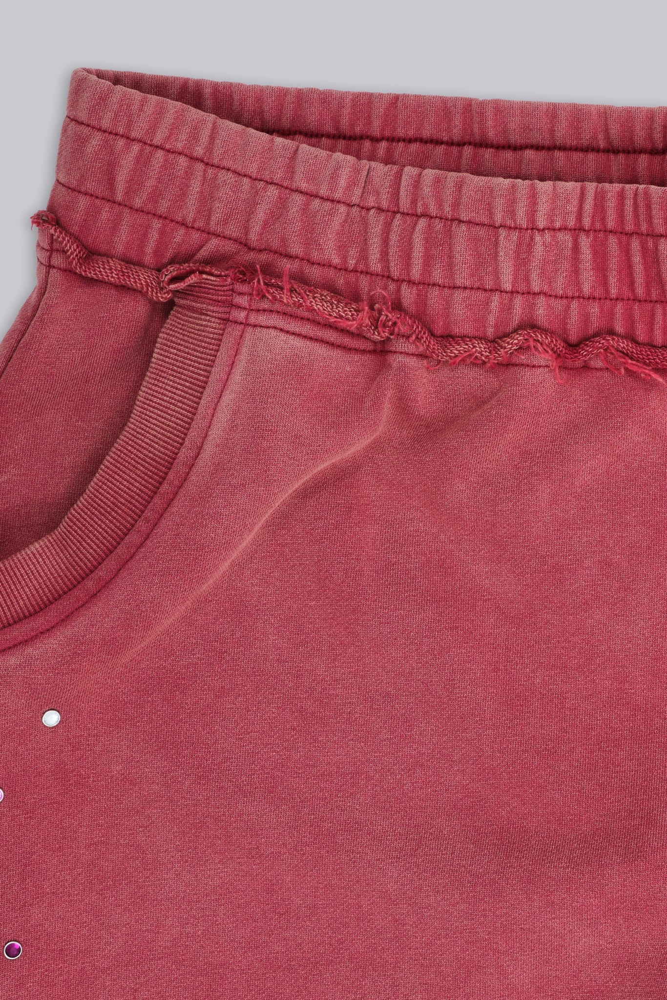 Burgundy Hardcore Jewel Monster Joggers