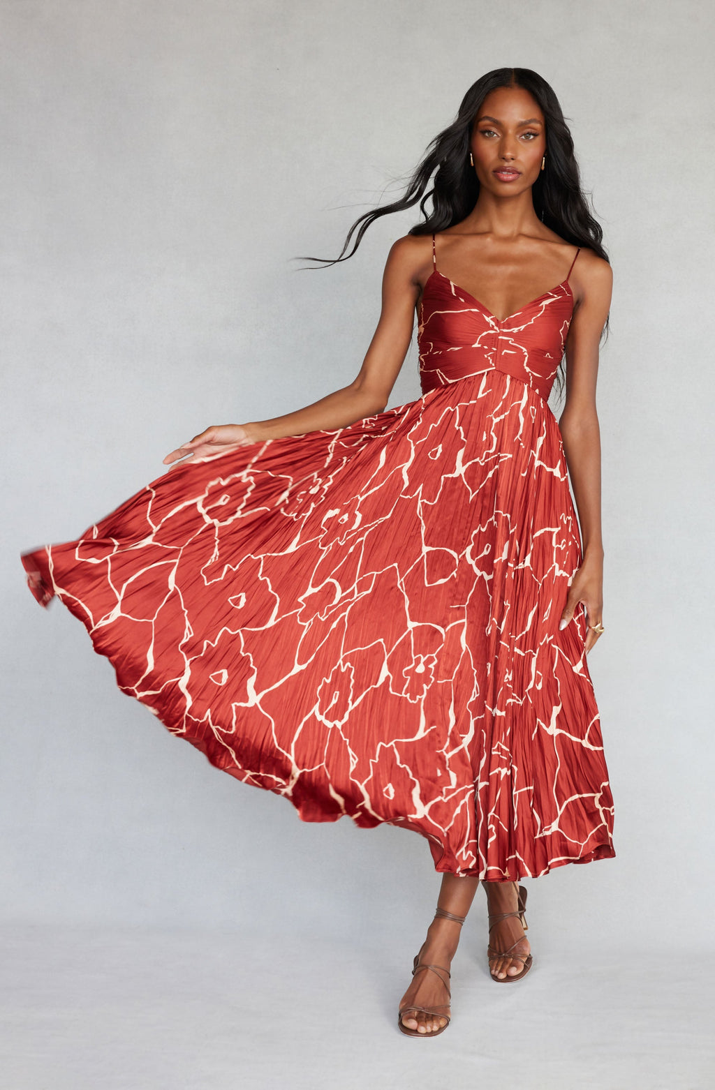 Maeve Pleated Midi Dress