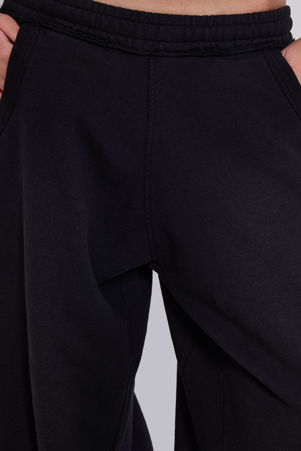 Black Cuffed Baggy Monster Joggers