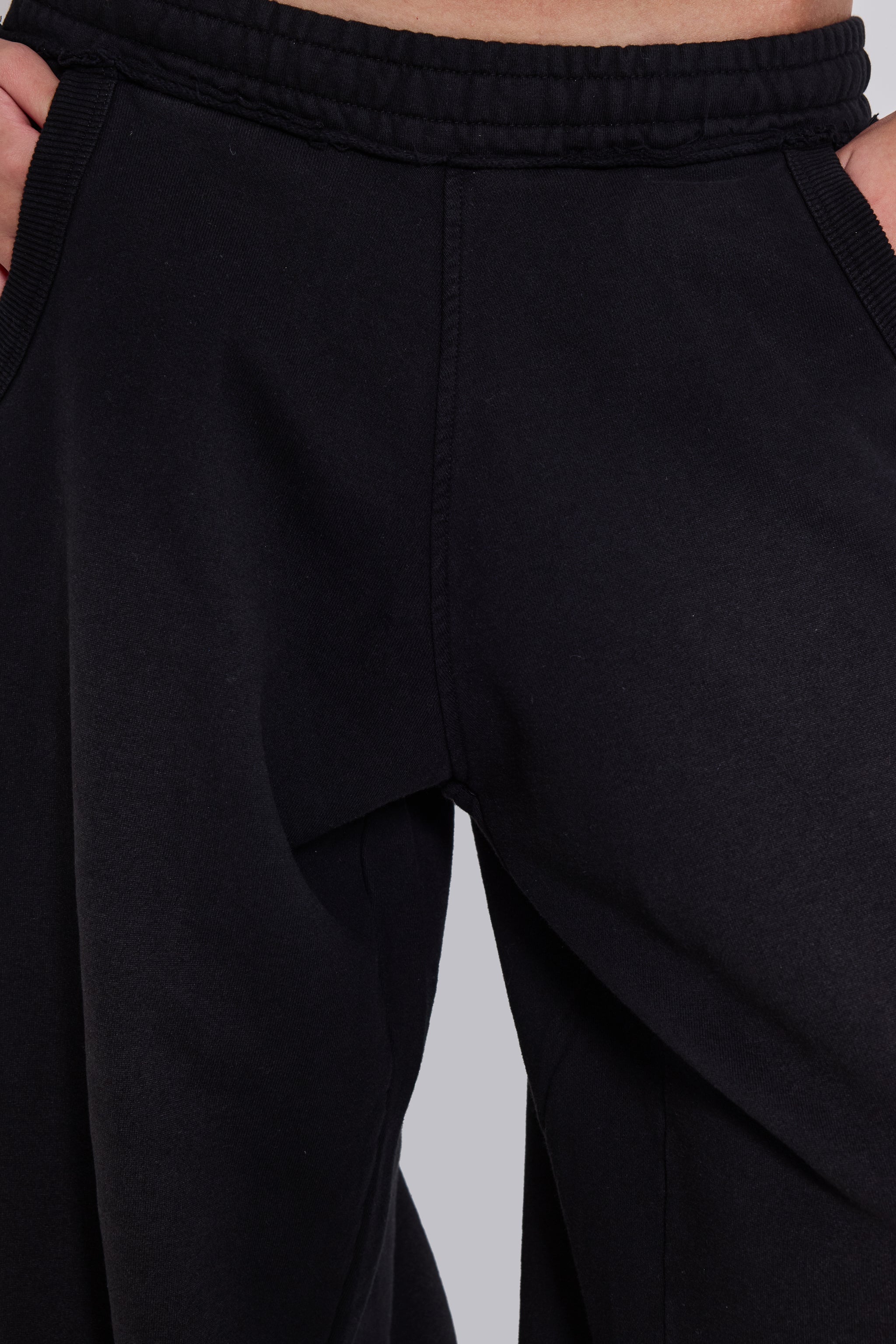 Black Cuffed Baggy Monster Joggers
