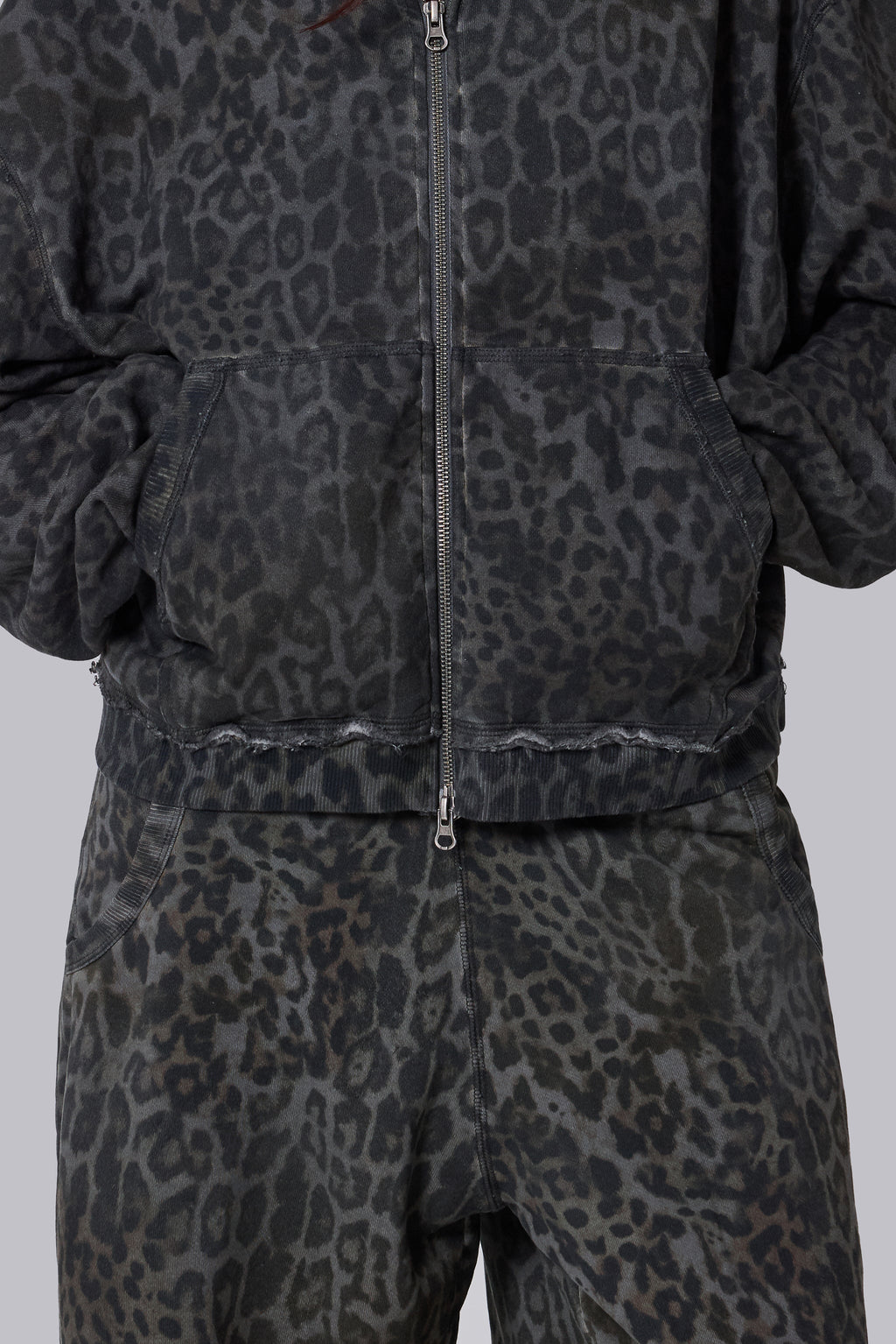 Charcoal Leopard Monster Joggers
