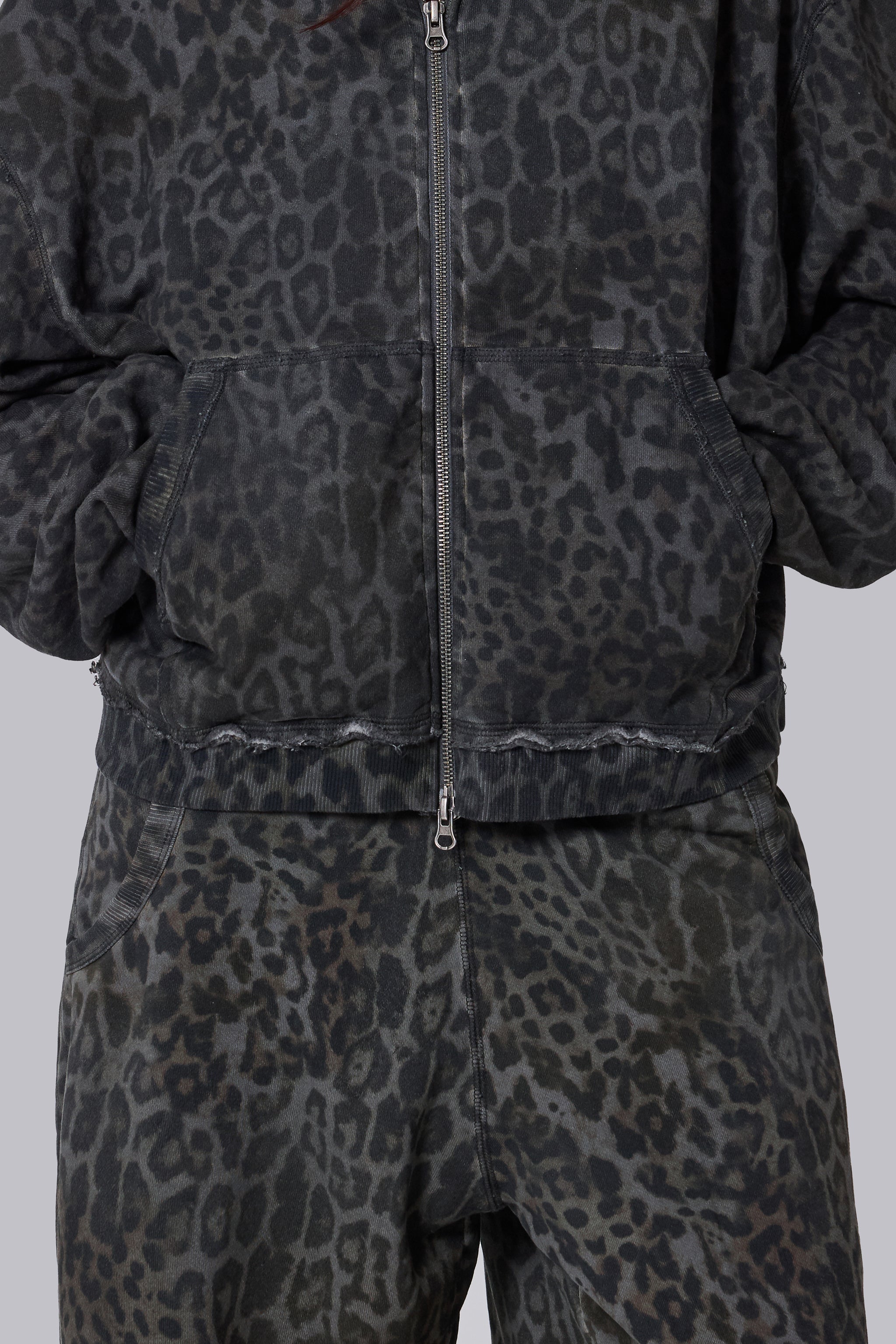 Charcoal Leopard Monster Joggers