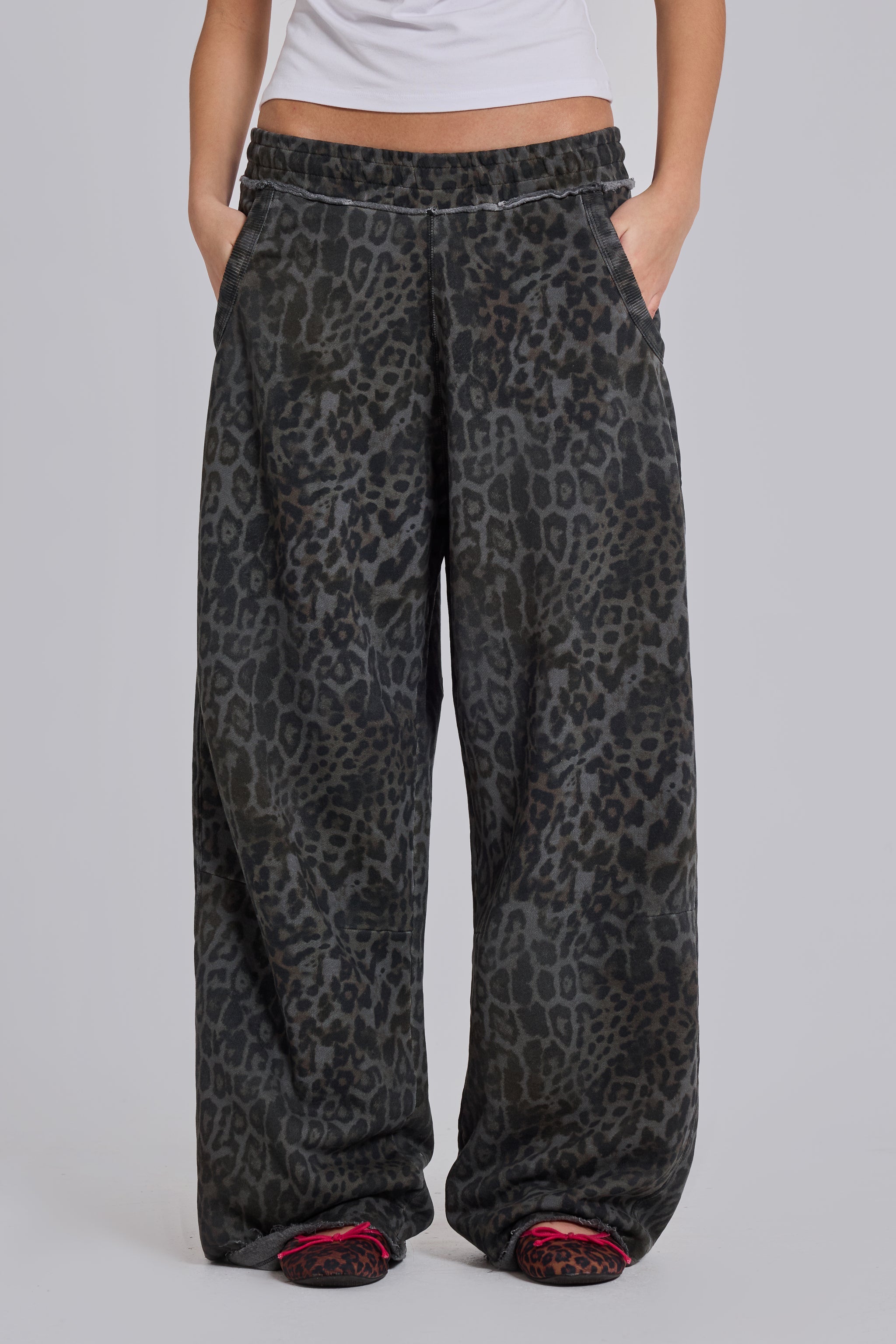 Charcoal Leopard Monster Joggers