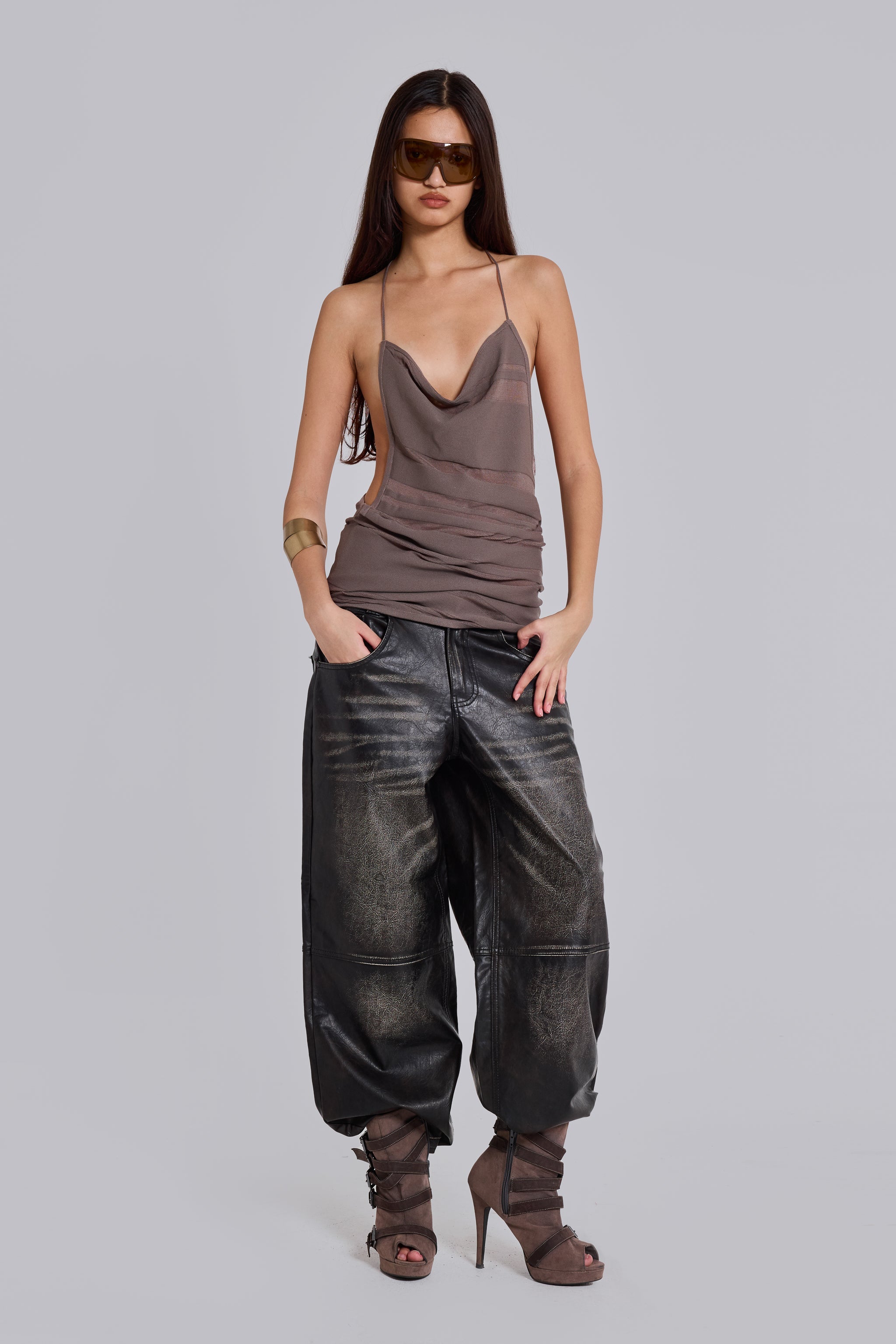 Ash Faux Leather Colossus Trousers