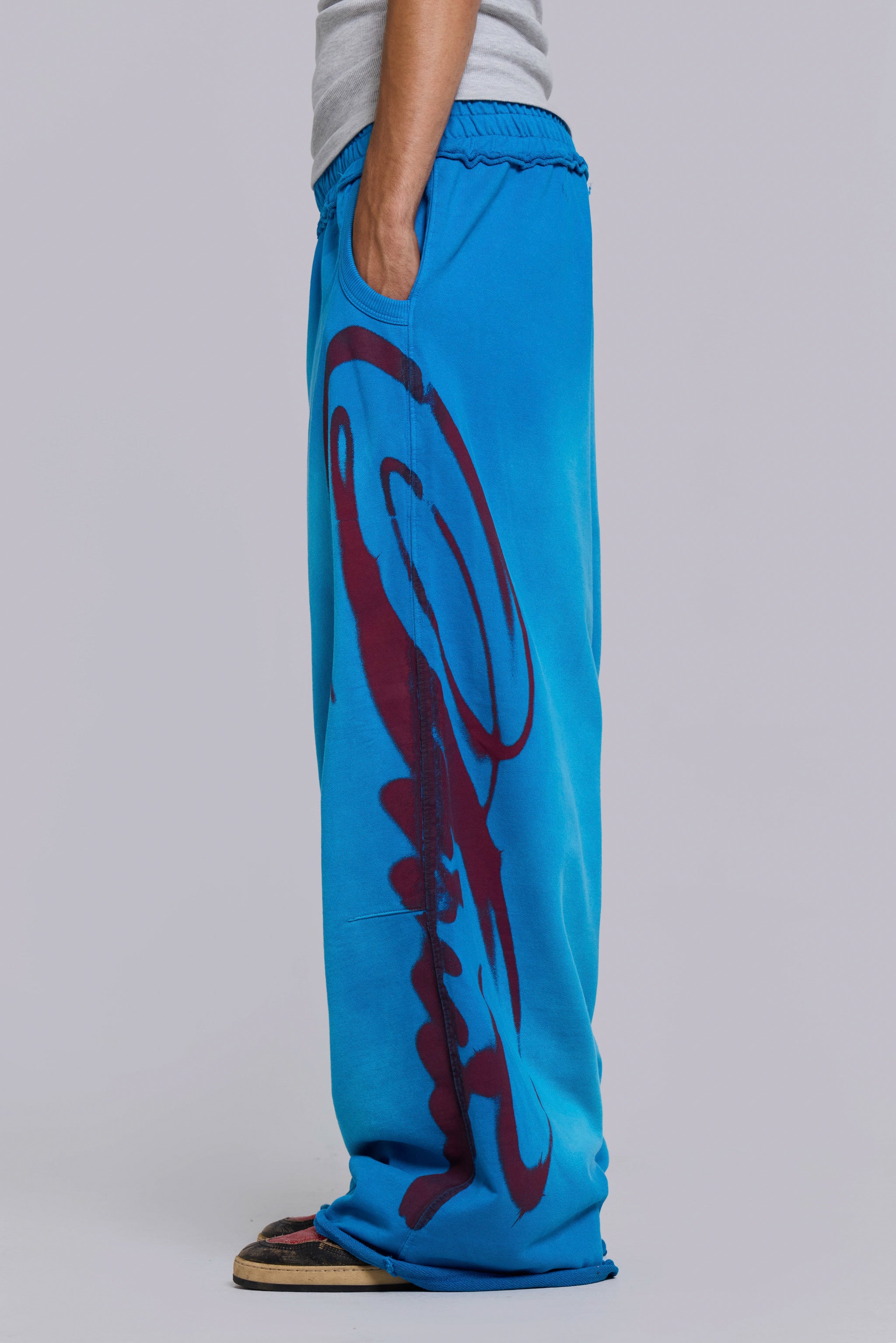 Divine Airbrush Blue Monster Joggers