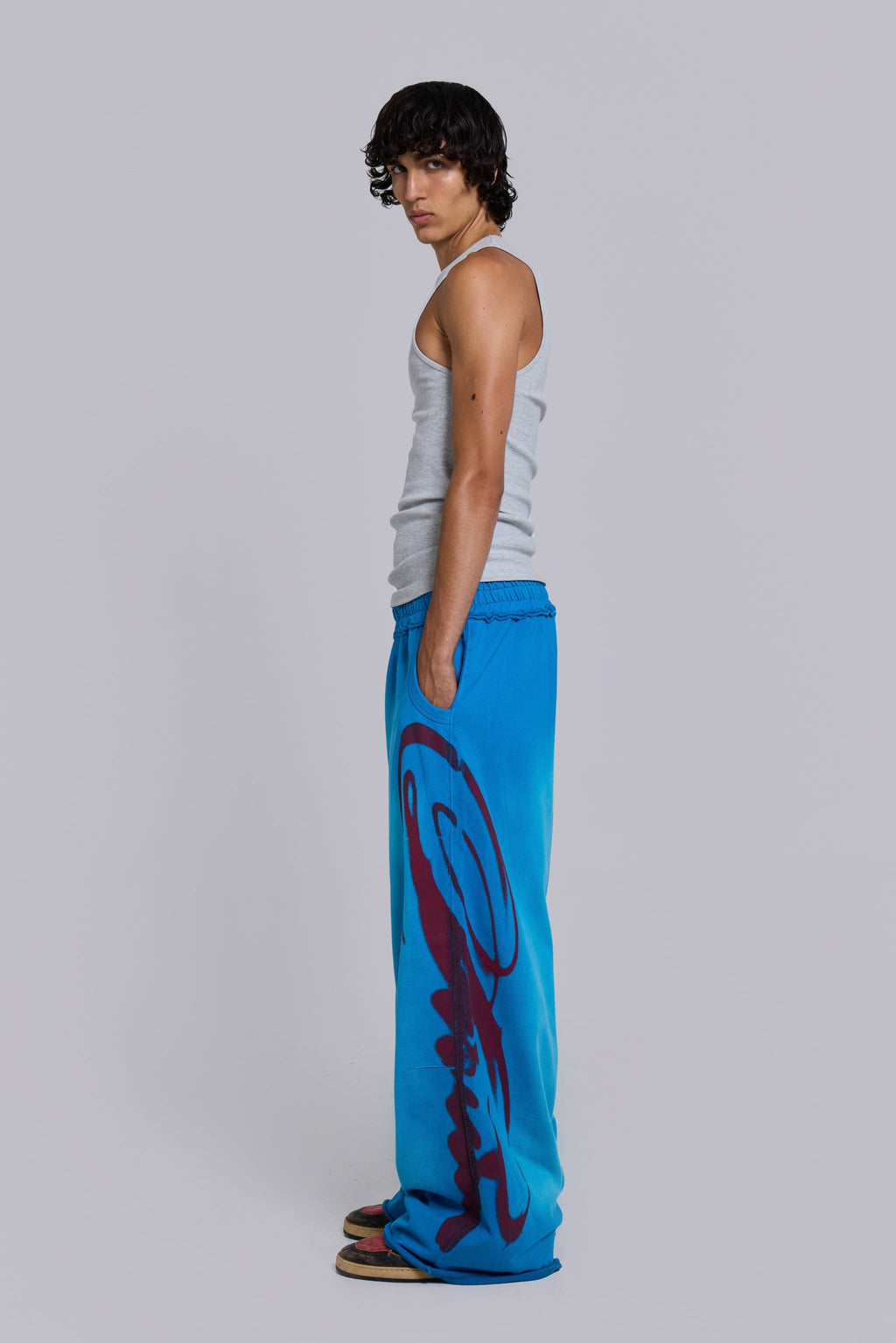 Divine Airbrush Blue Monster Joggers