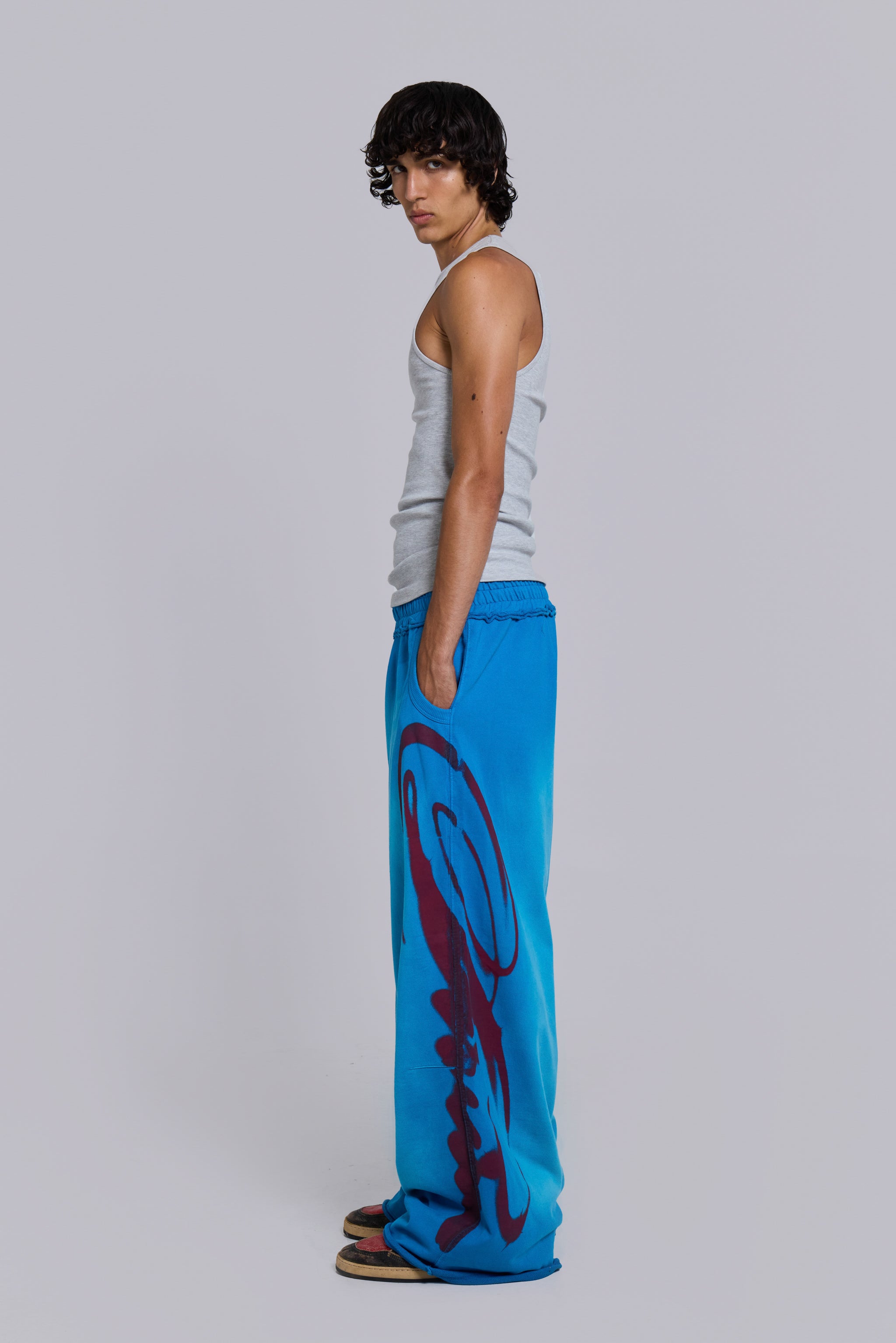 Divine Airbrush Blue Monster Joggers