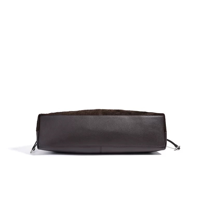 Heritage Suede — Genuine Leather & Suede Tote Bag