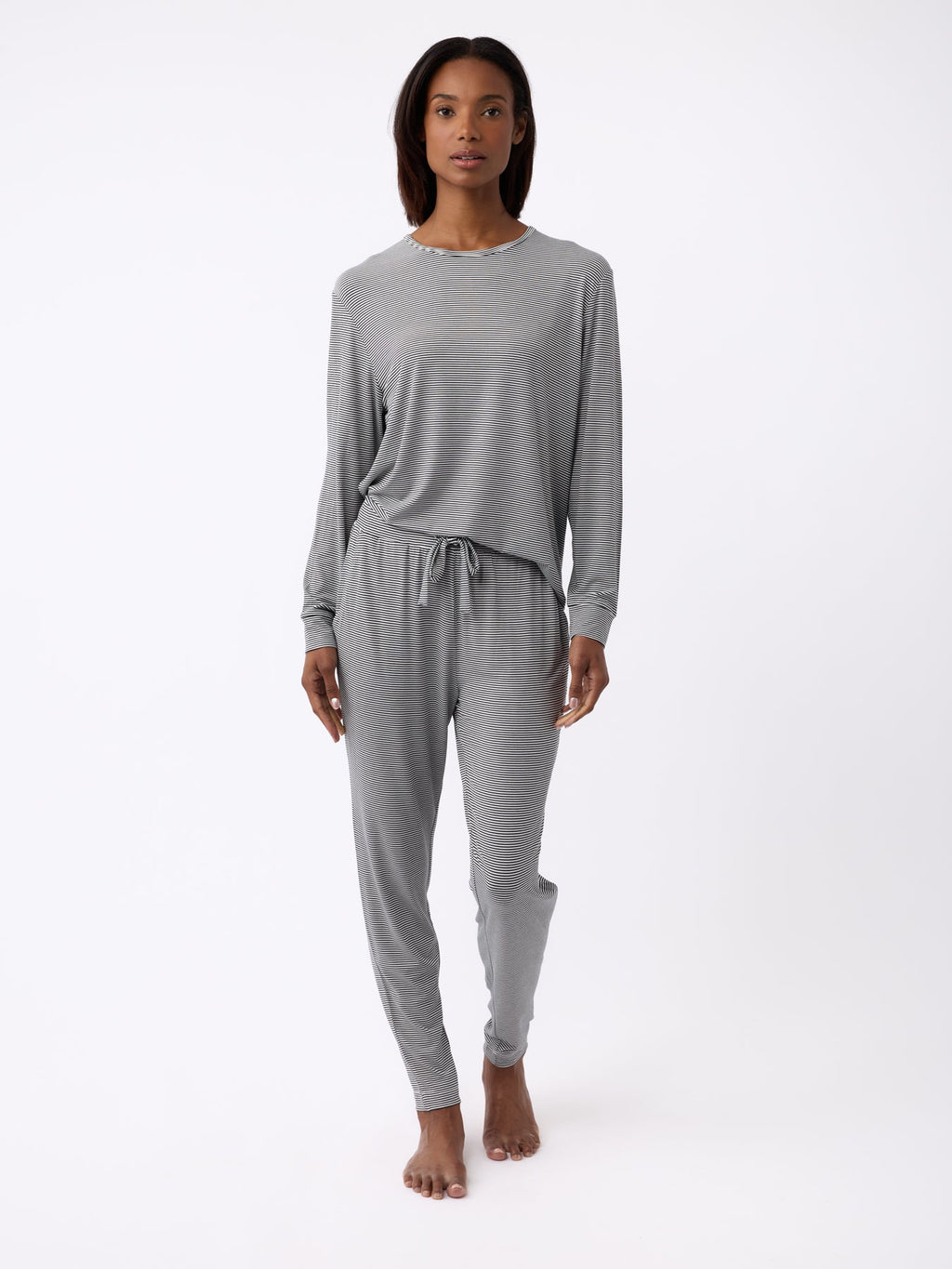 Women's Bamboo Stretch-Knit Long Sleeve Lounge Tee