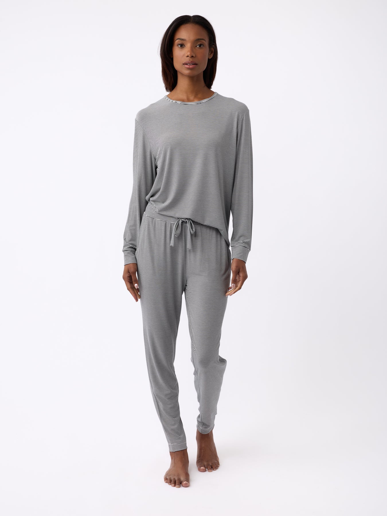 Women's Bamboo Stretch-Knit Long Sleeve Lounge Tee