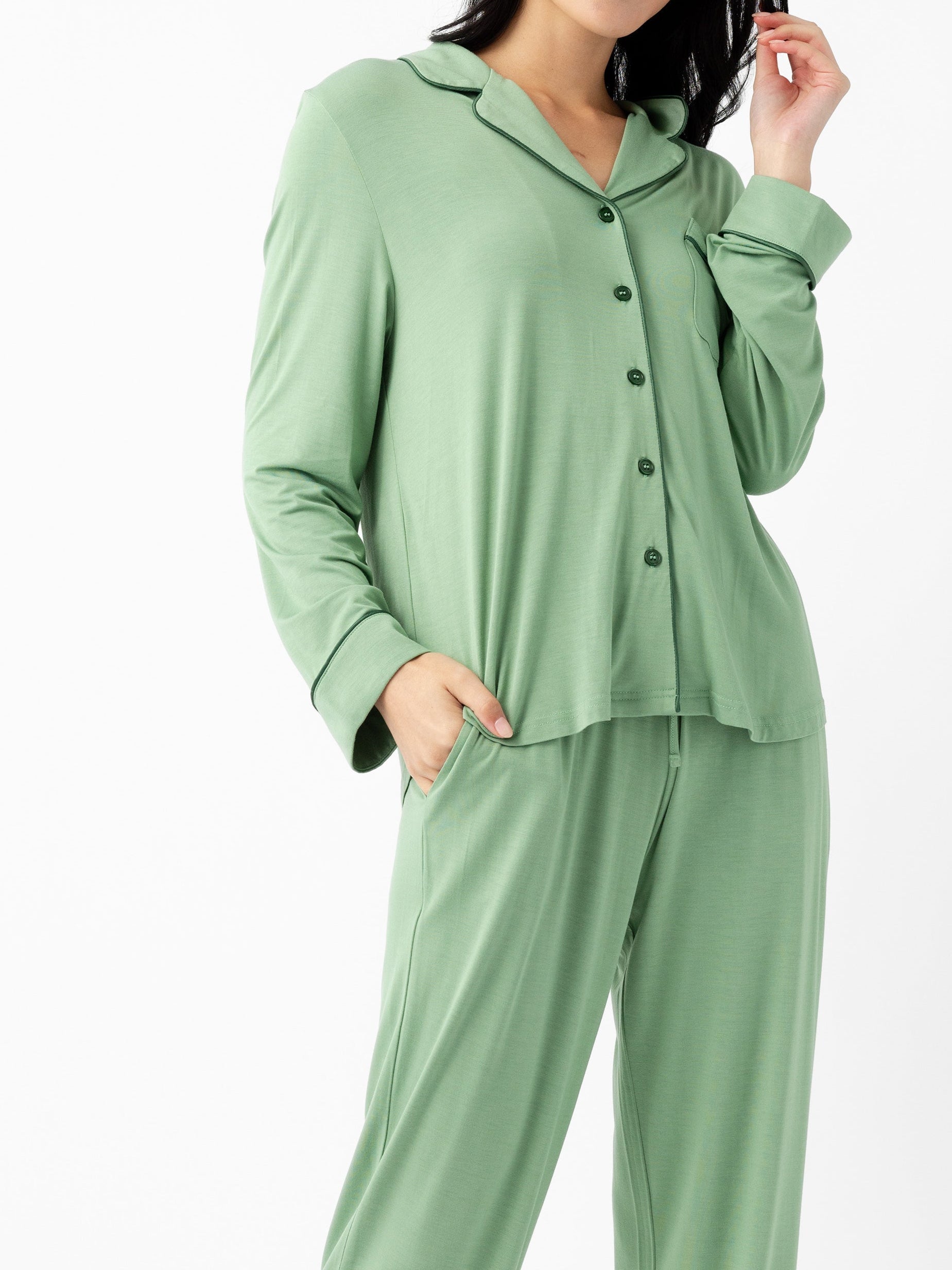 Women's Bamboo Stretch-Knit Long Sleeve Pajama Top - Last Chance