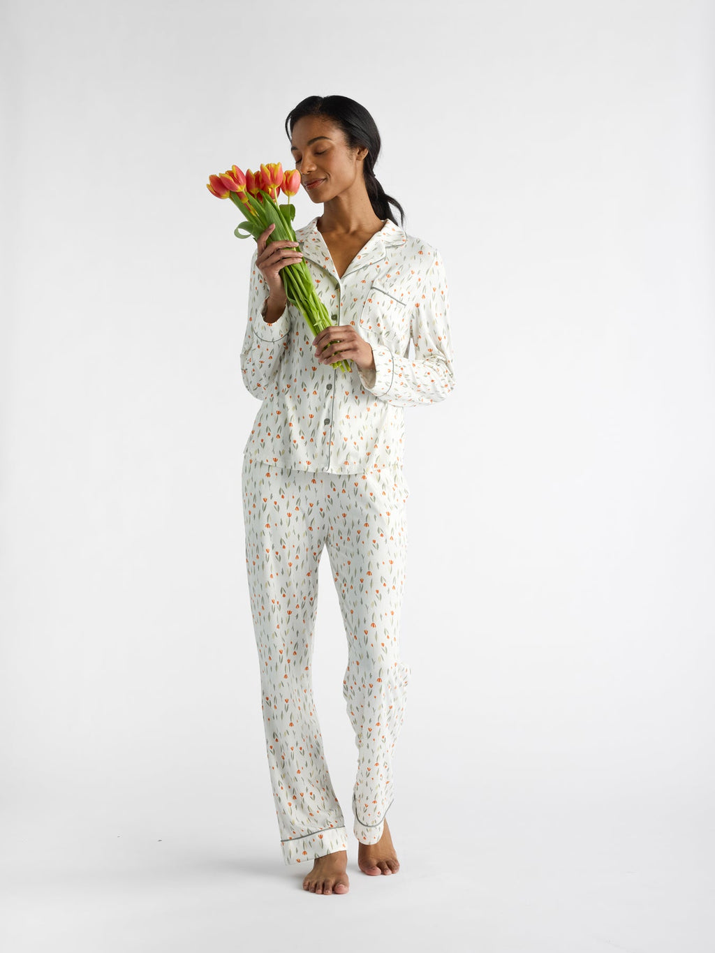 Women's Bamboo Stretch-Knit Long Sleeve Pajama Top - Last Chance