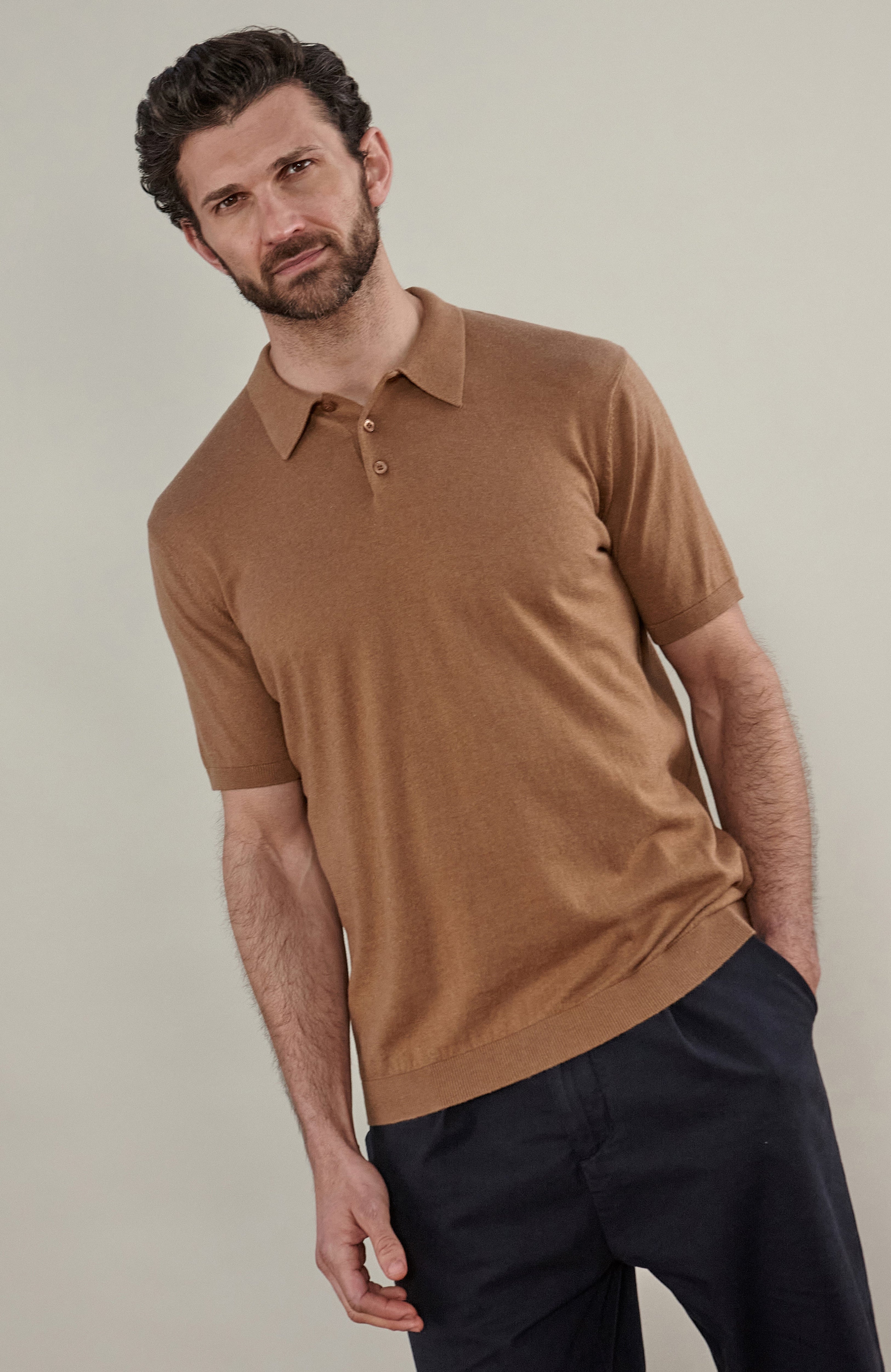 Mens Ultra Fine Cotton Short Sleeve Polo Shirt