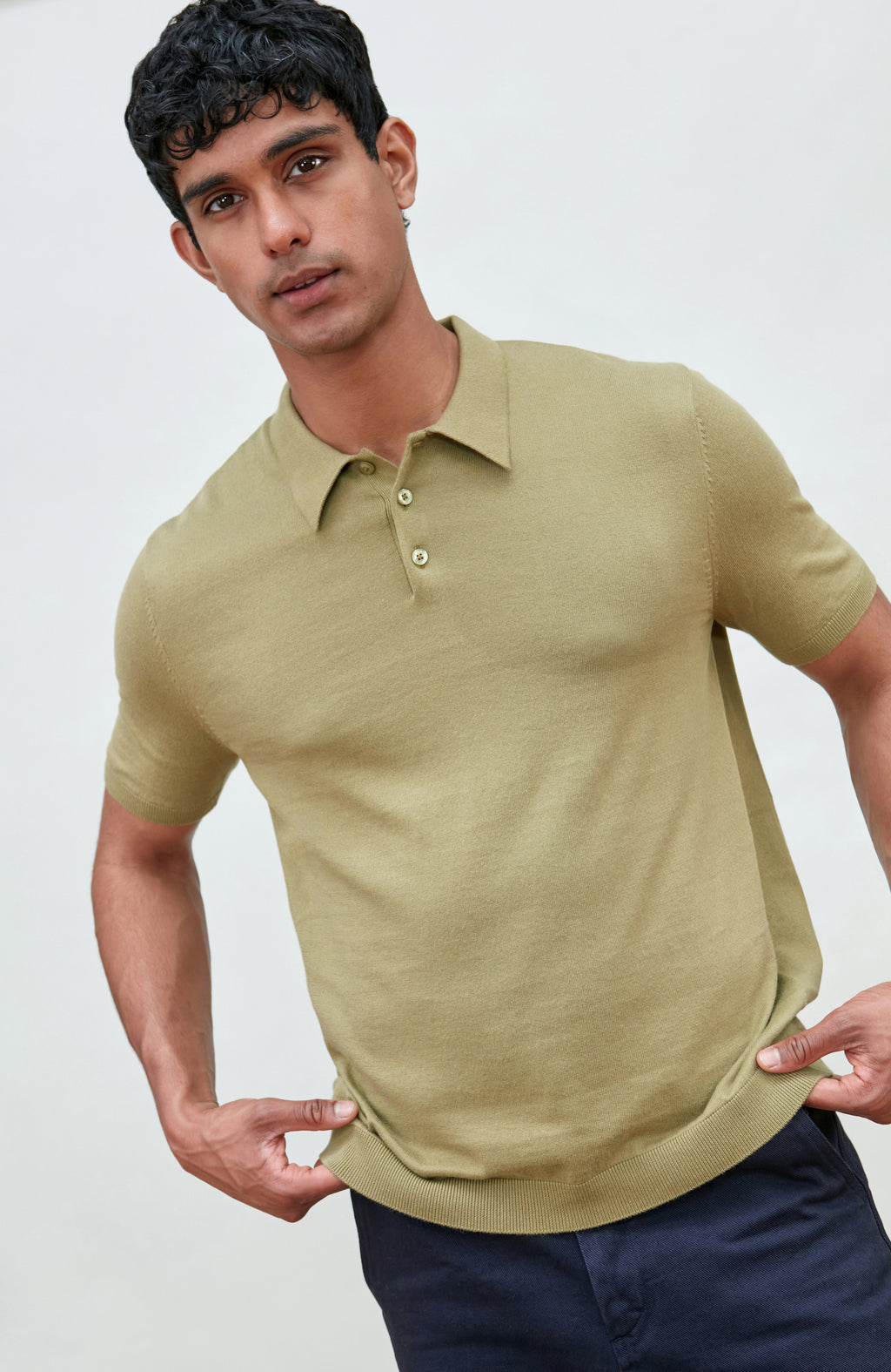 Mens Ultra Fine Cotton Short Sleeve Polo Shirt