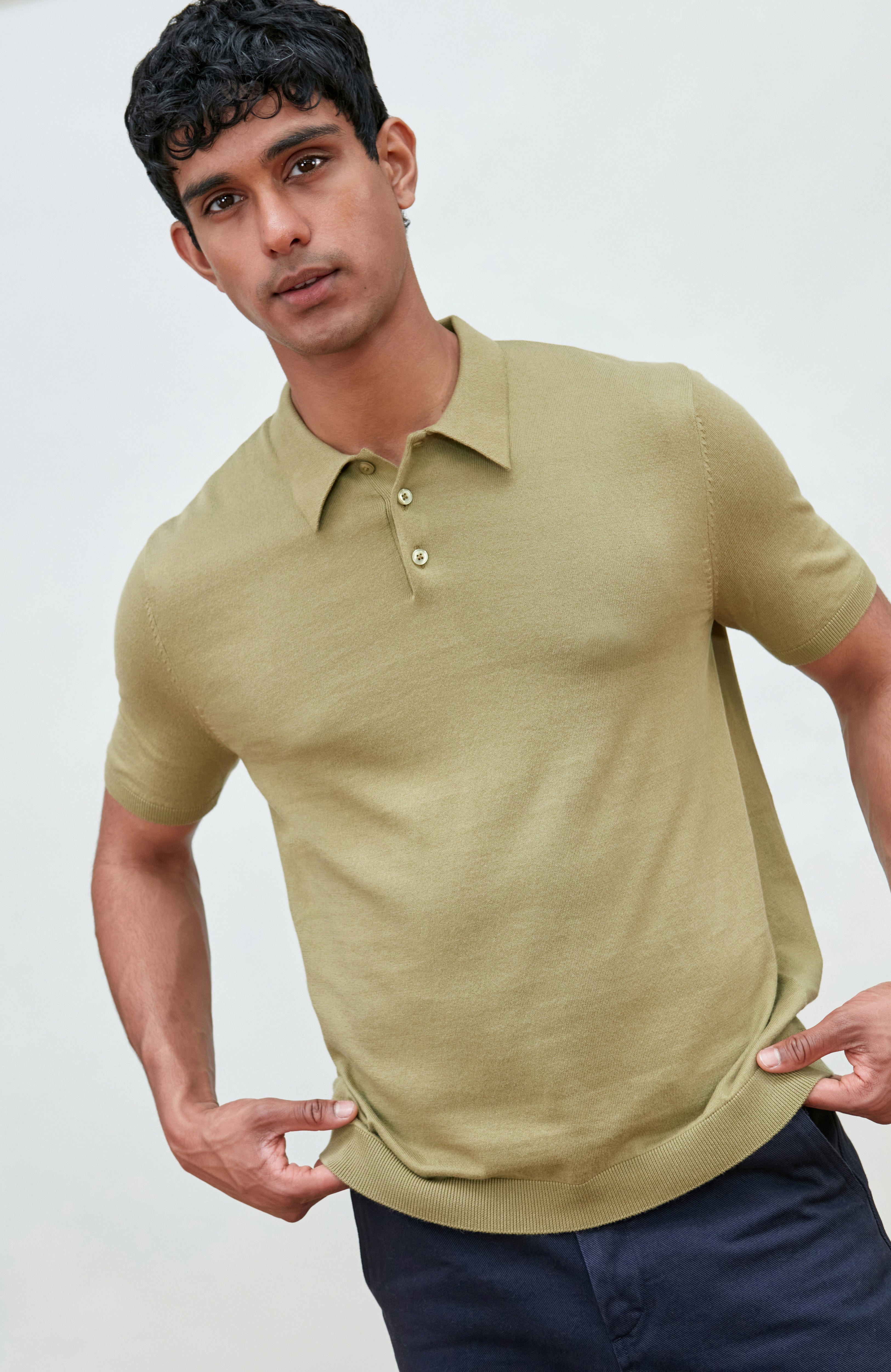 Mens Ultra Fine Cotton Short Sleeve Polo Shirt