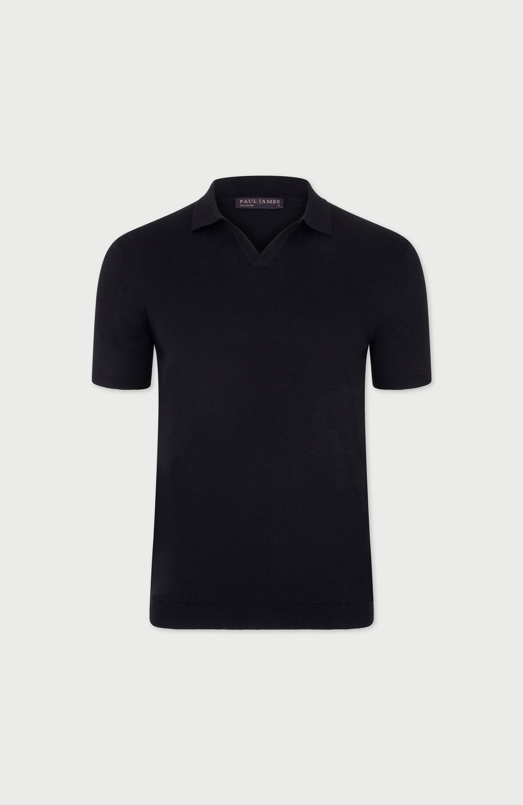 Mens Ultra Fine Cotton Buttonless Polo Shirt