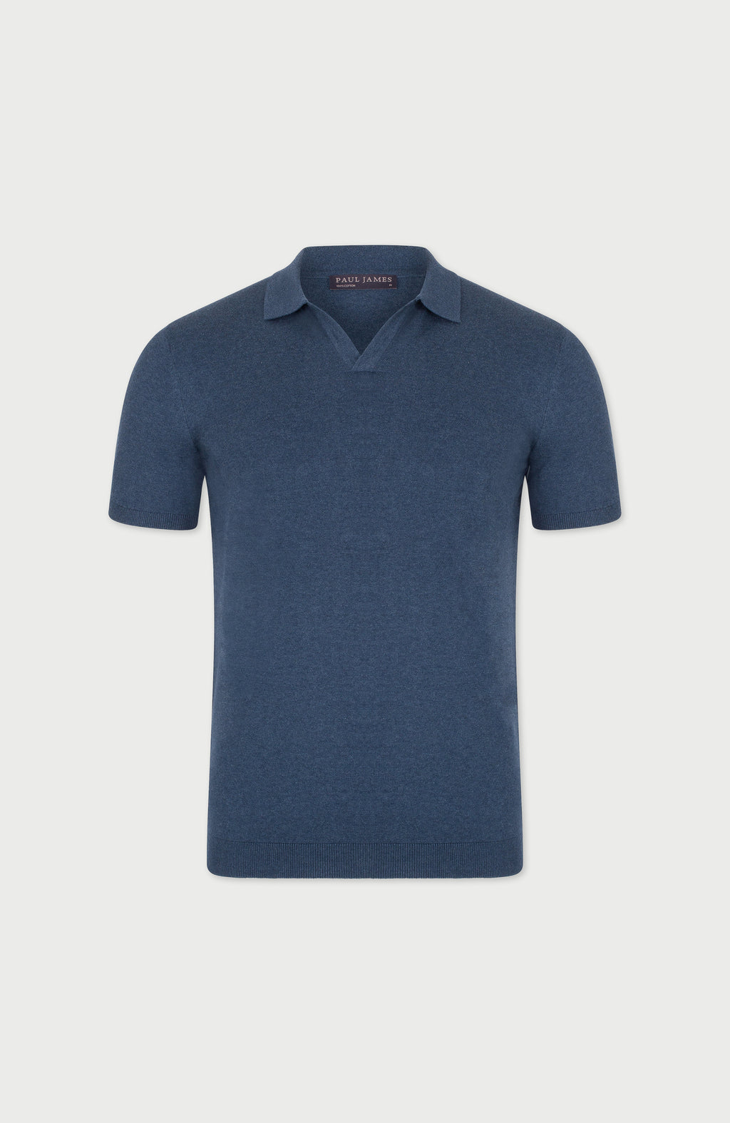 Mens Ultra Fine Cotton Buttonless Polo Shirt
