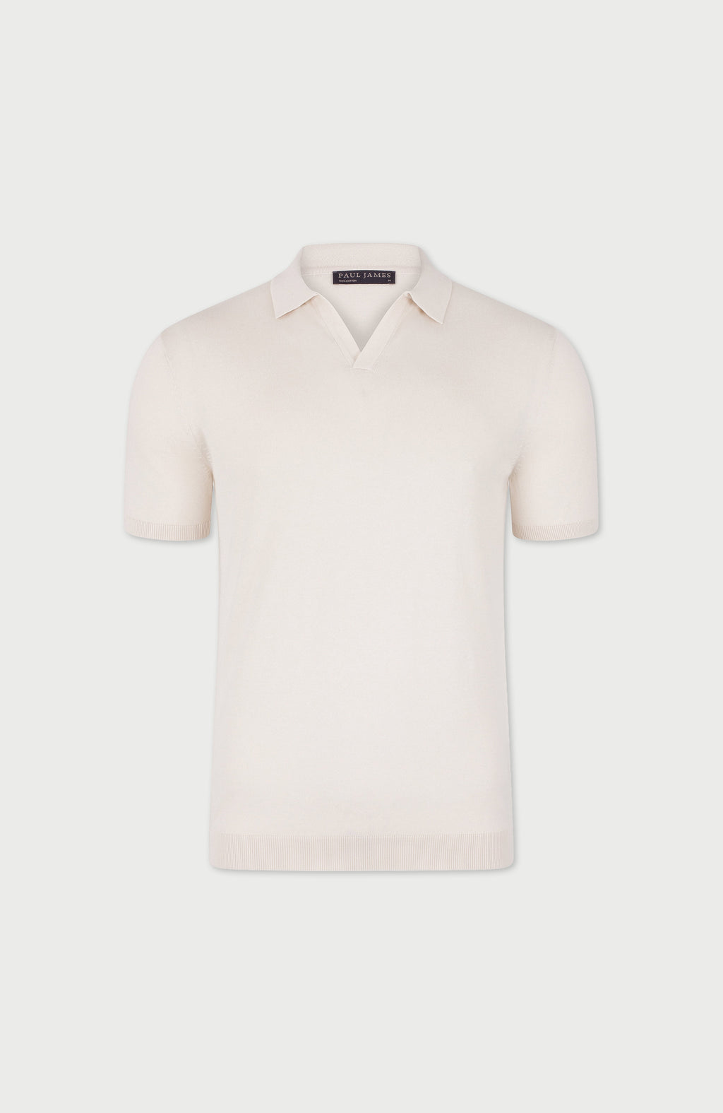Mens Ultra Fine Cotton Buttonless Polo Shirt