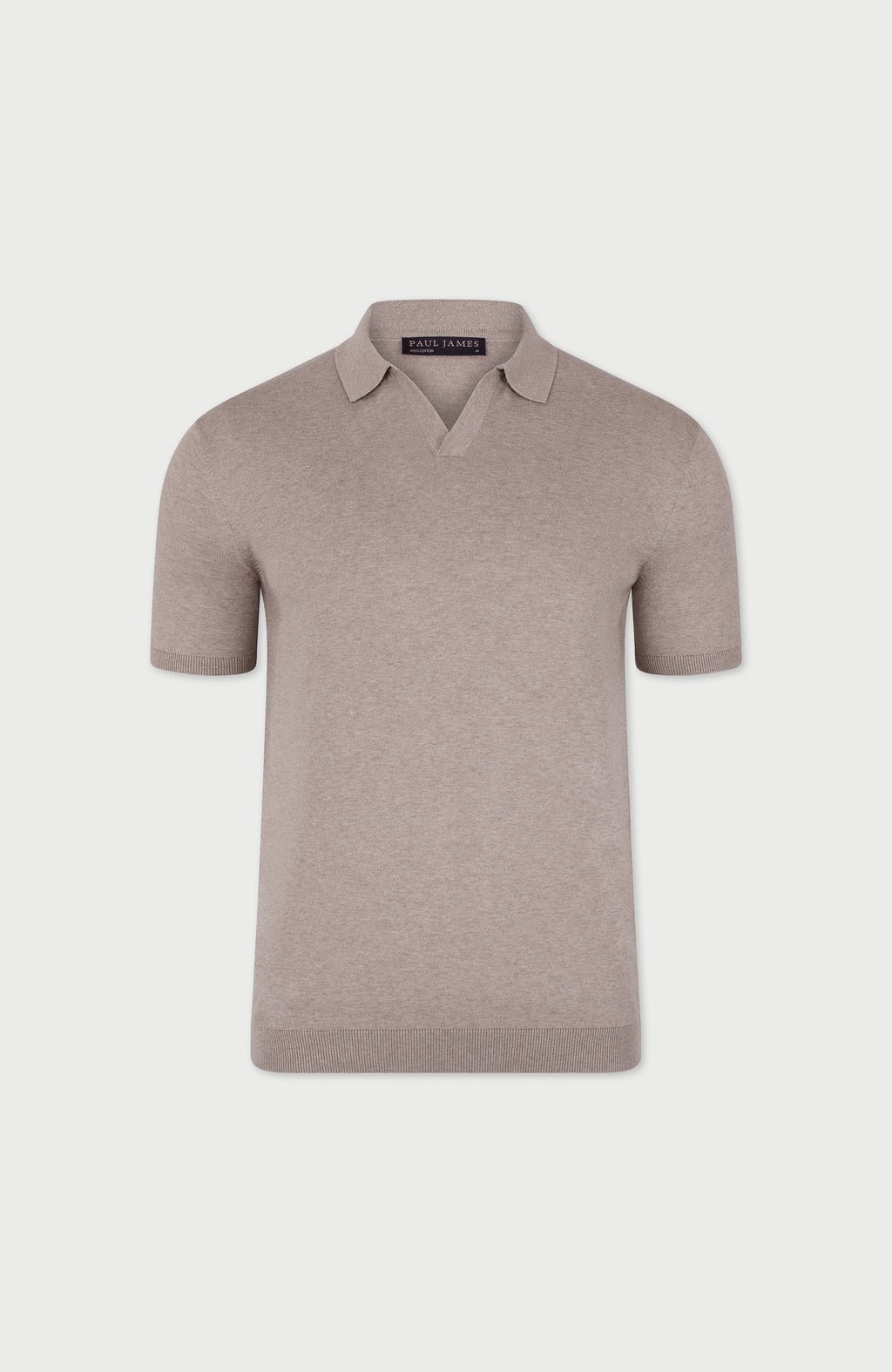 Mens Ultra Fine Cotton Buttonless Polo Shirt