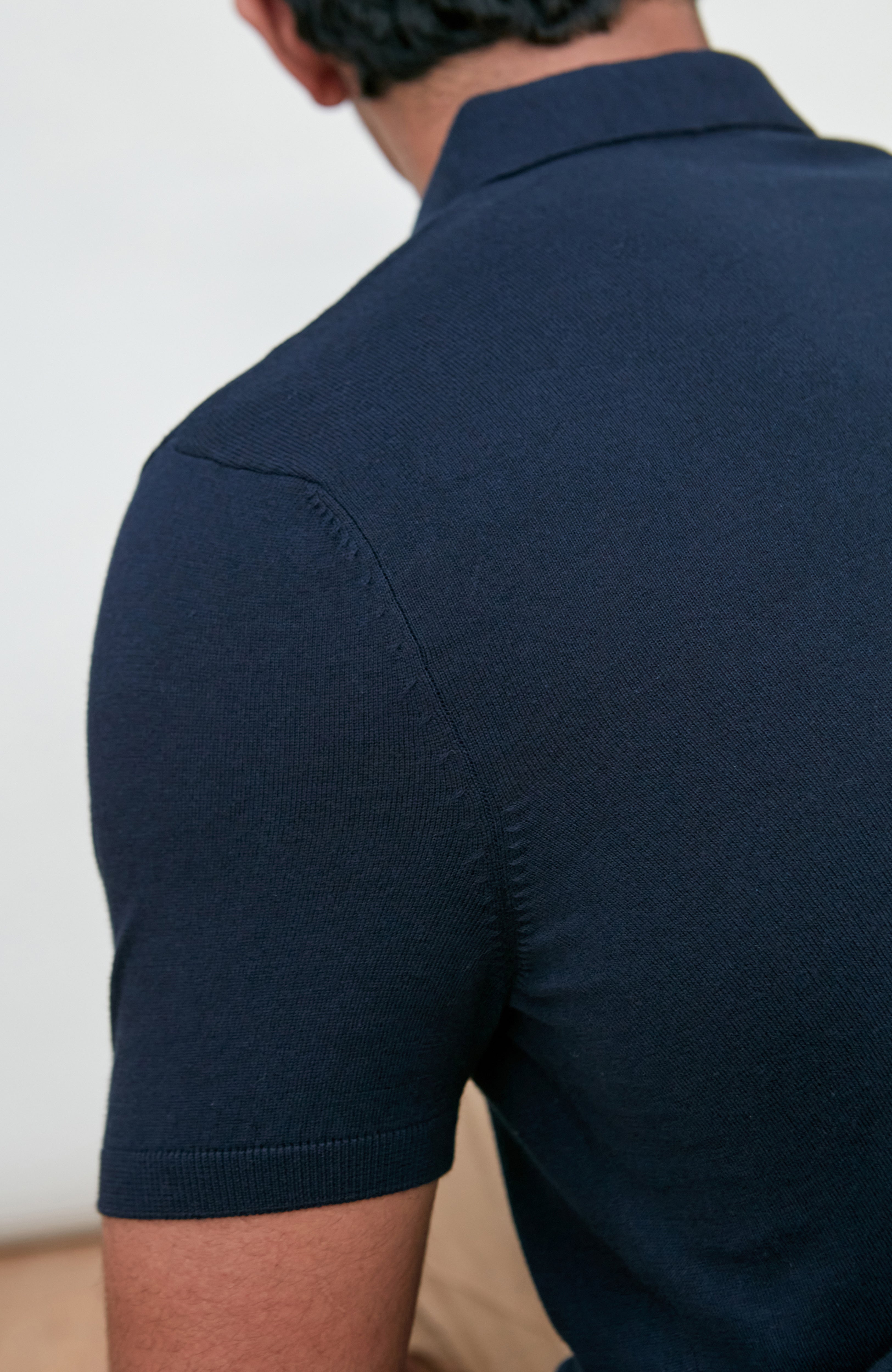 Mens Ultra Fine Cotton Buttonless Polo Shirt