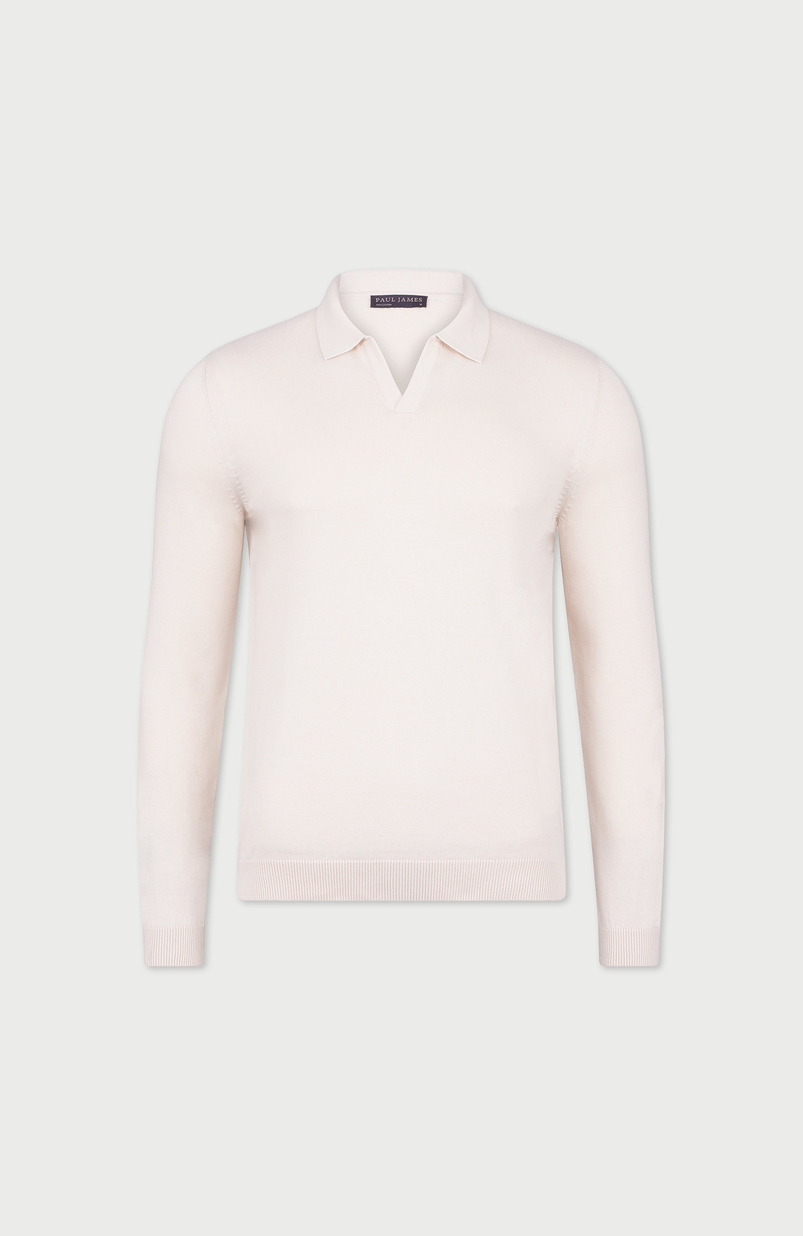 Mens Lightweight Cotton Buttonless Polo Shirt