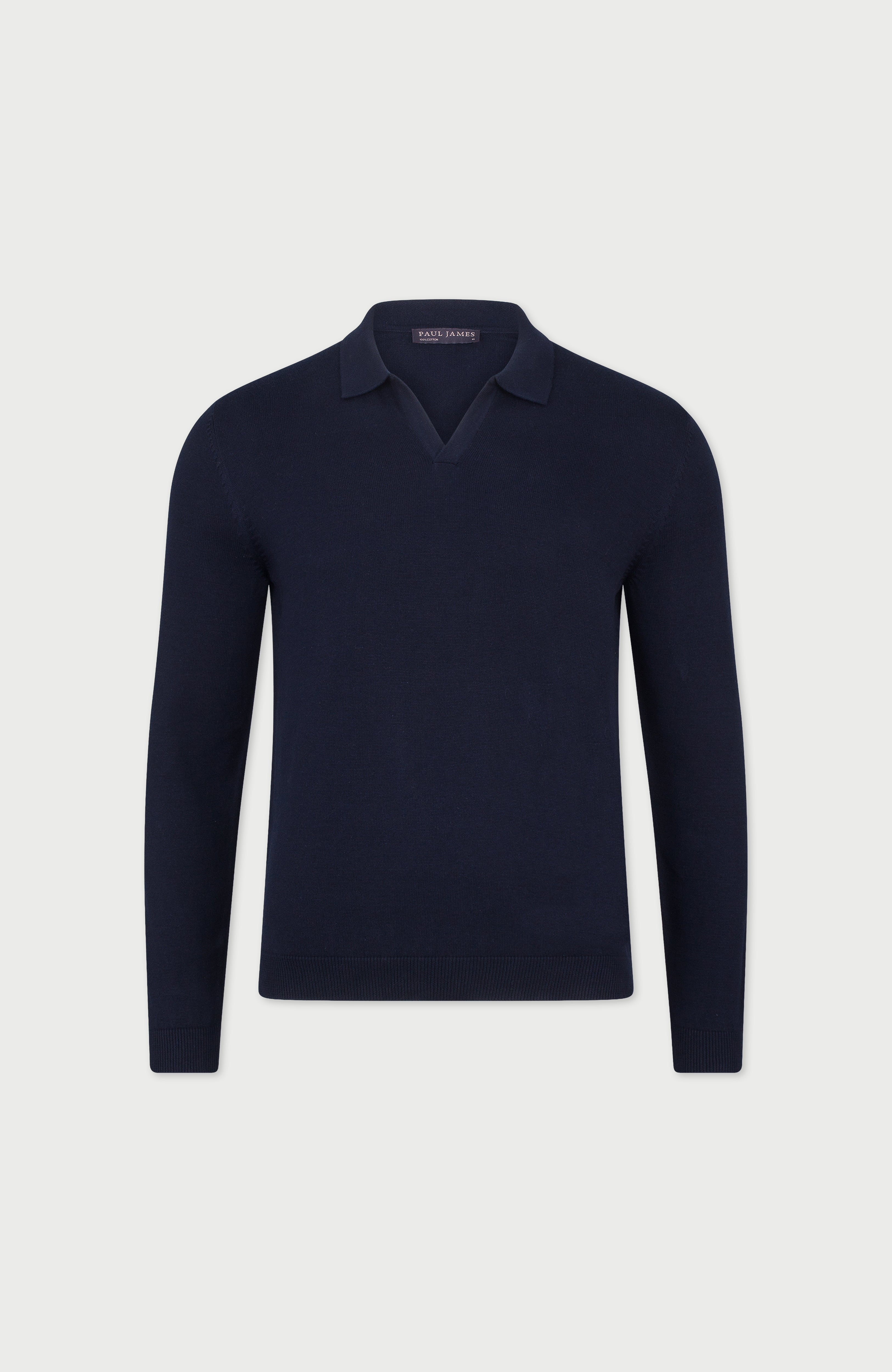 Mens Lightweight Cotton Buttonless Polo Shirt