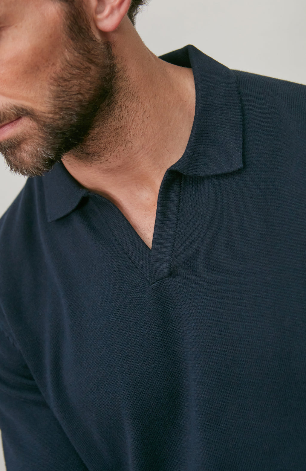 Mens Lightweight Cotton Buttonless Polo Shirt