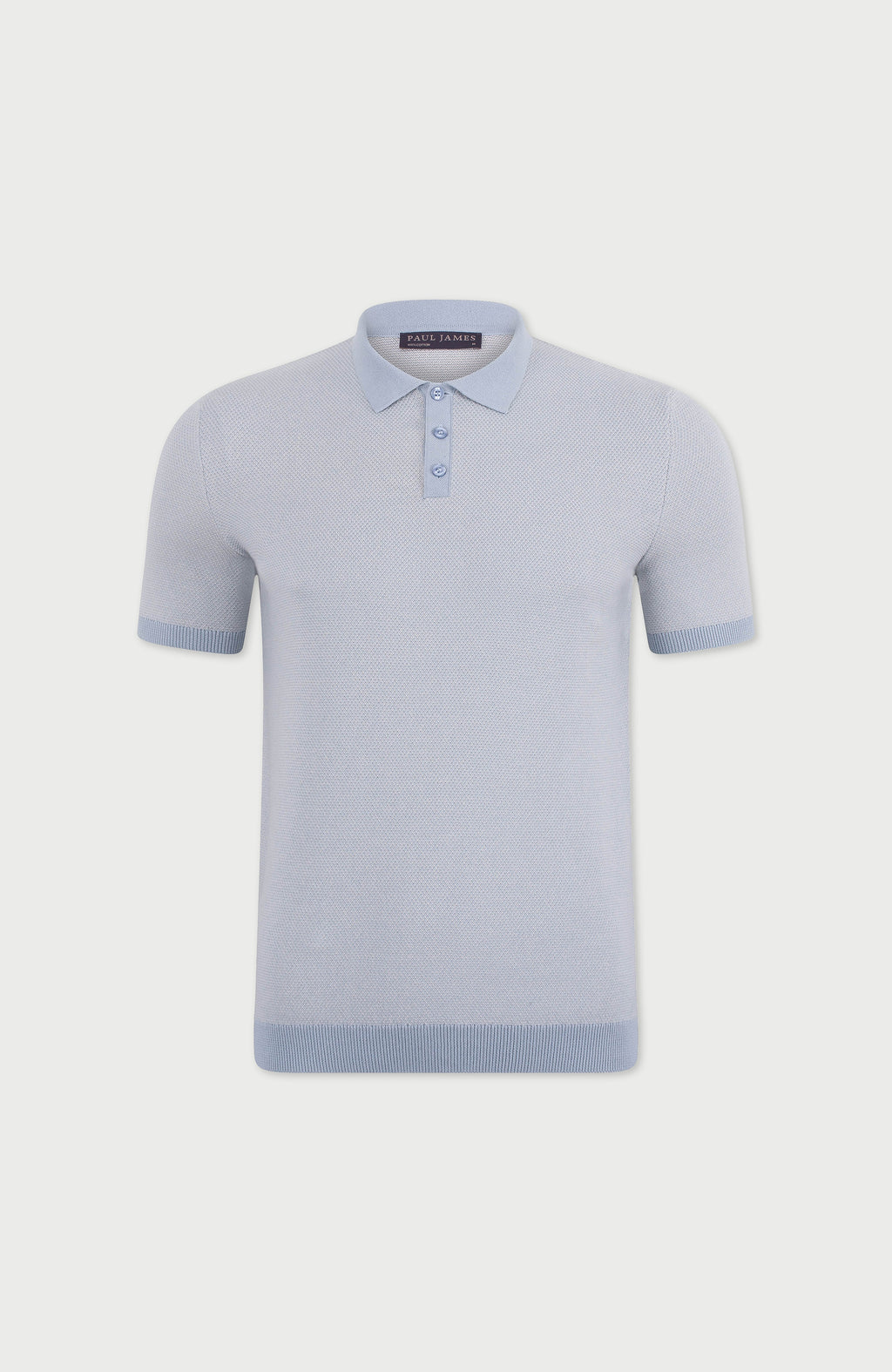 Mens Lightweight Cotton Textured Polo Shirt