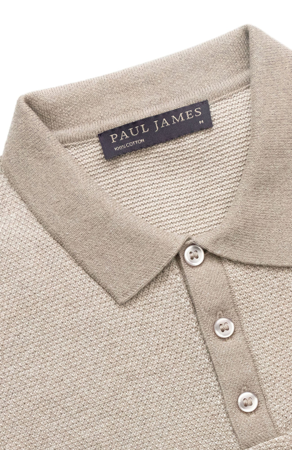 Mens Lightweight Cotton Textured Polo Shirt
