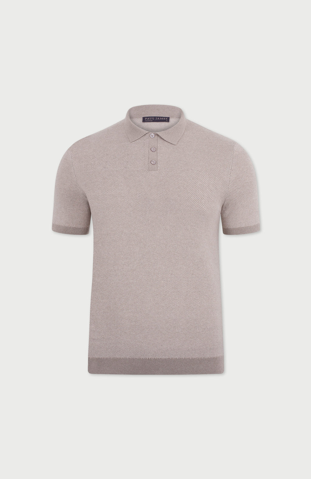 Mens Lightweight Cotton Textured Polo Shirt