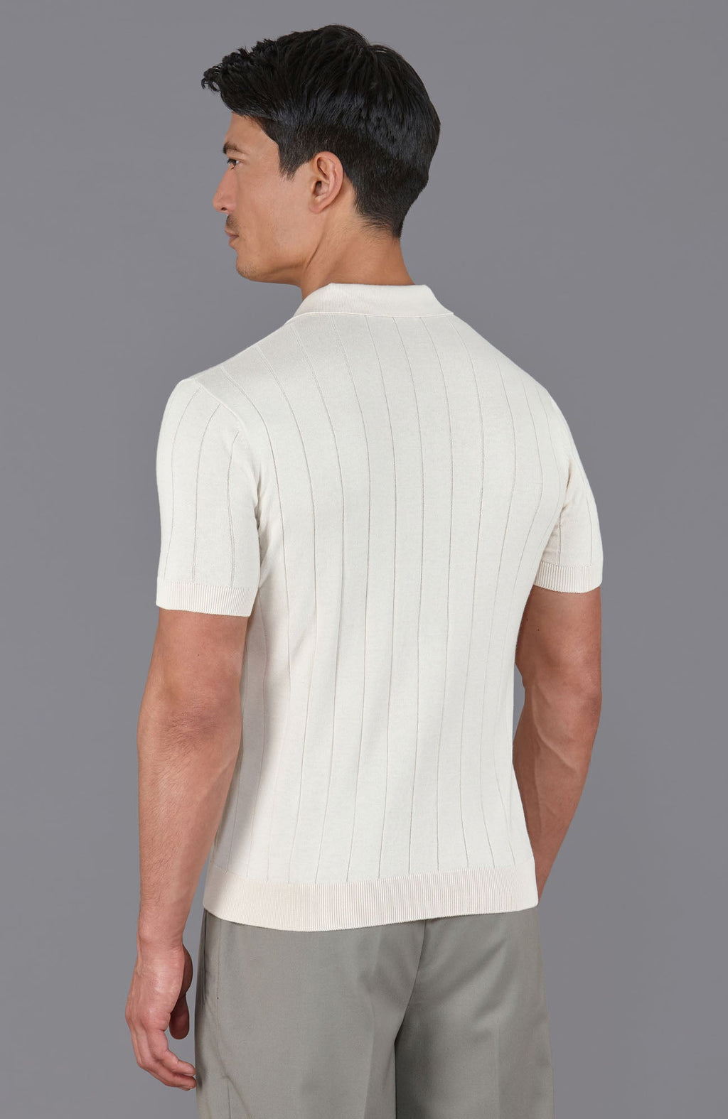 Mens Ultra Fine Cotton Selection Knit Buttonless Polo Shirt