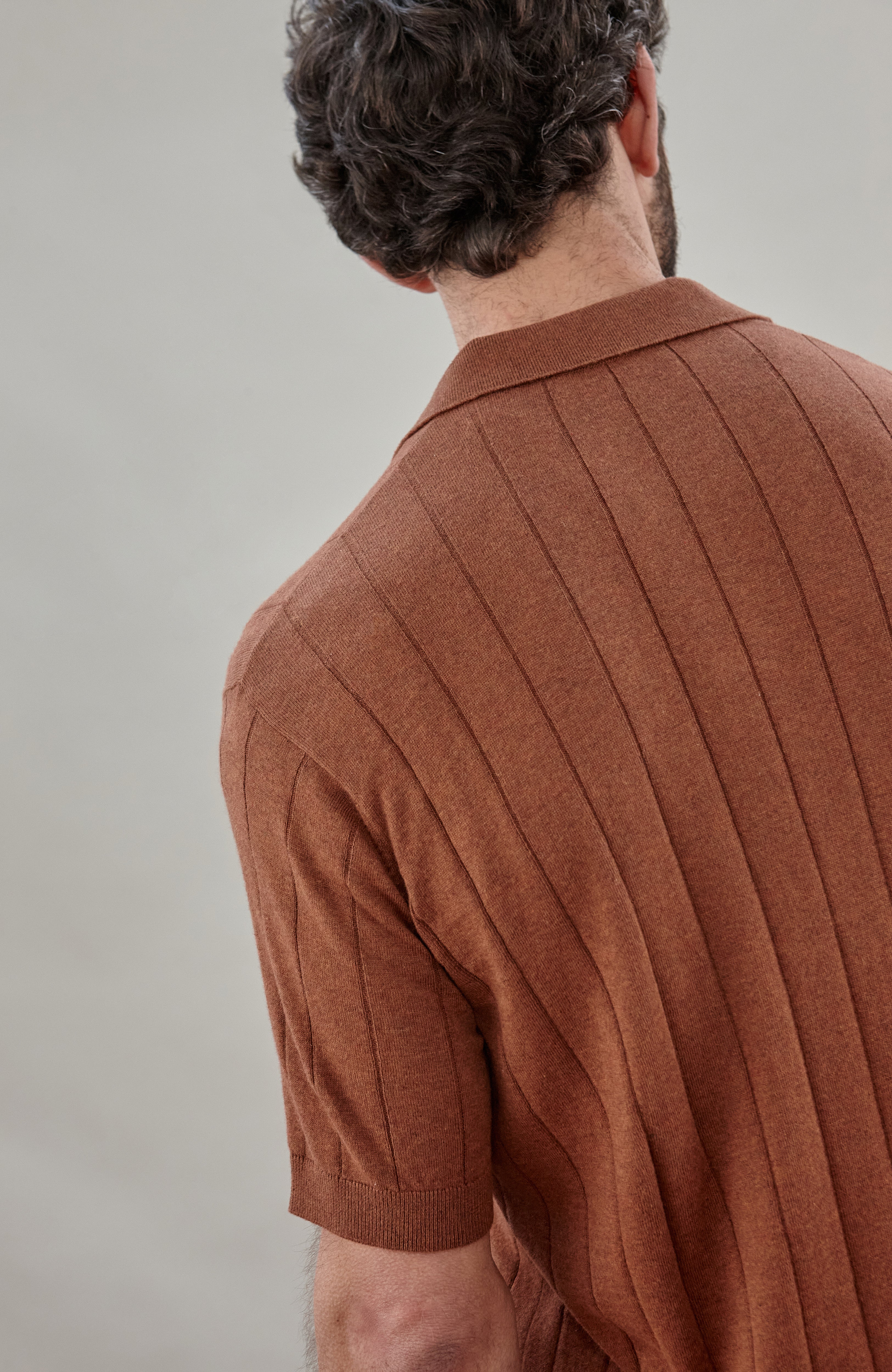 Mens Ultra Fine Cotton Selection Knit Buttonless Polo Shirt