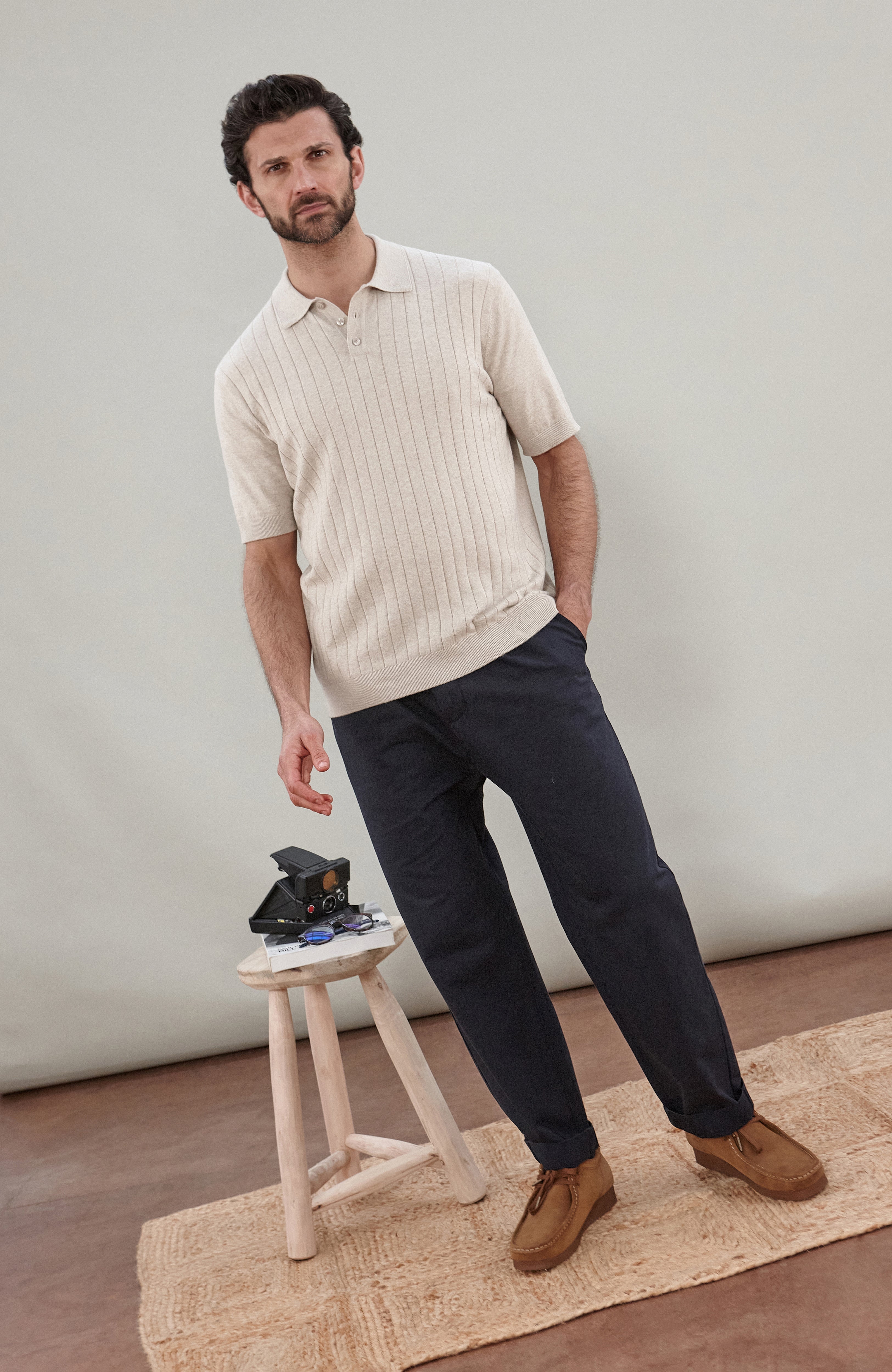 Mens Ultra Fine Cotton Selection Knit Polo Shirt
